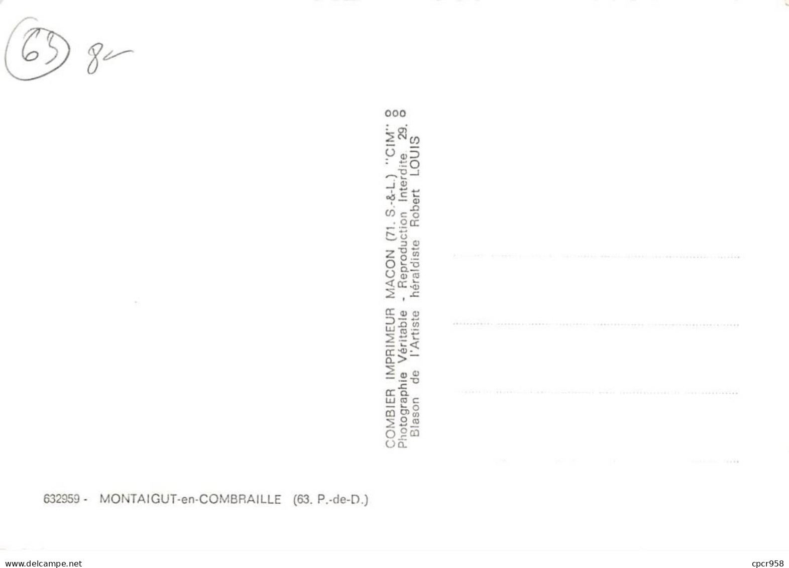 63 - MONTAIGUT EN COMBRAILLE - SAN28750 - Vue Générale Aérienne - CPSM 15X10 Cm - Montaigut