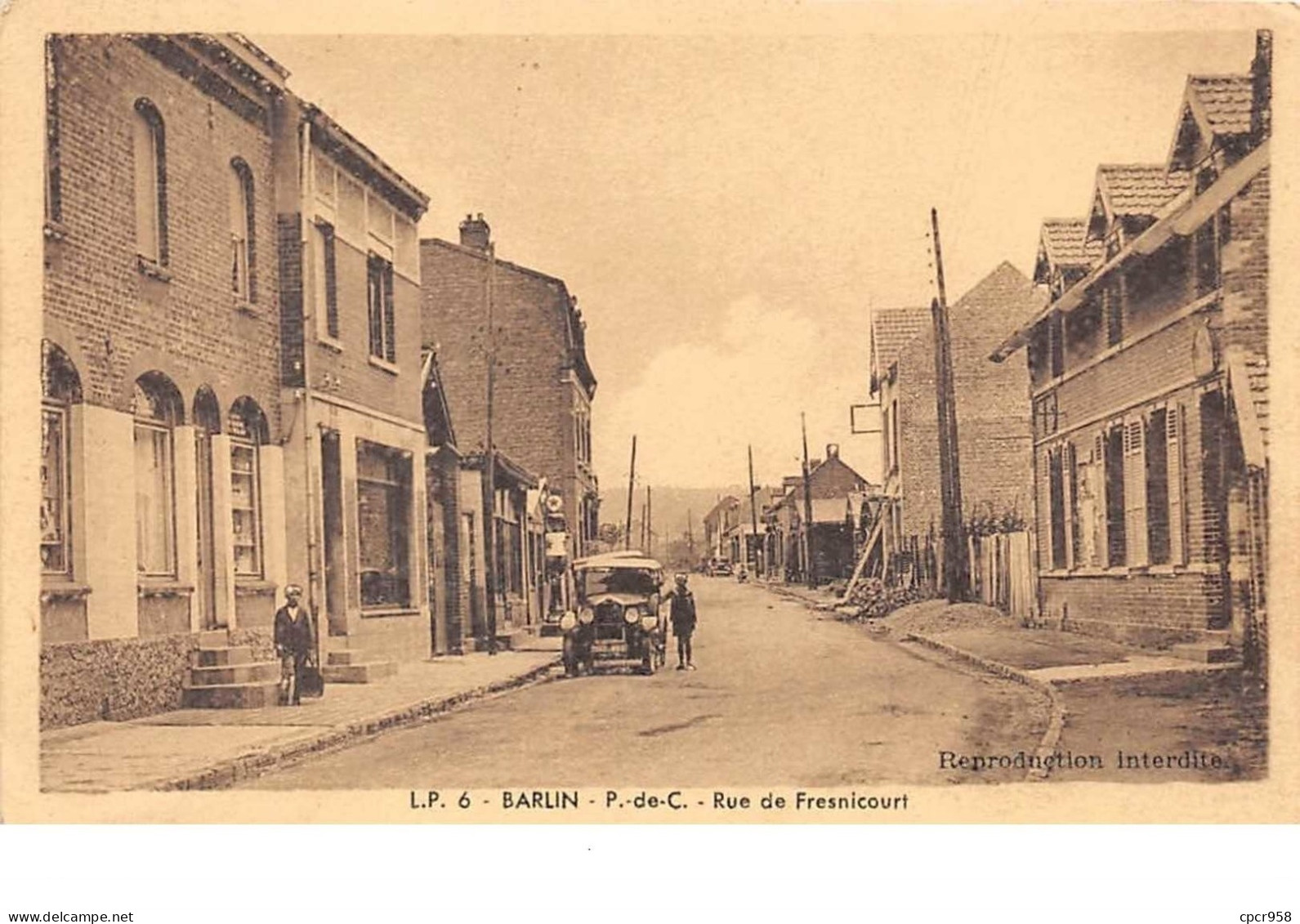 62 . N°51417 . Barlin . Rue De Fresnicourt . Voiture - Barlin