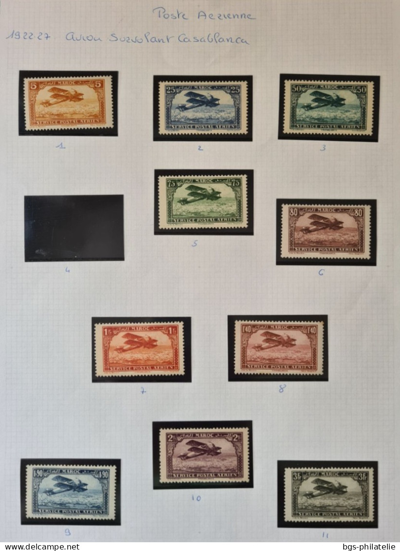 Collection de timbres du Maroc.