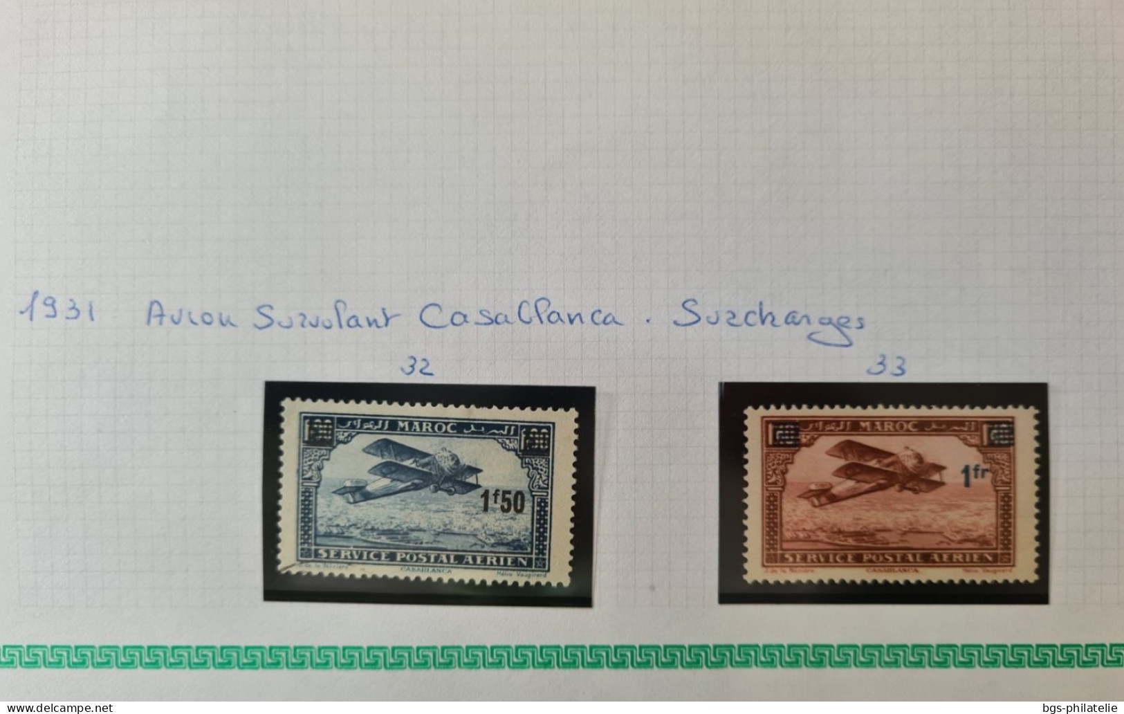 Collection de timbres du Maroc.