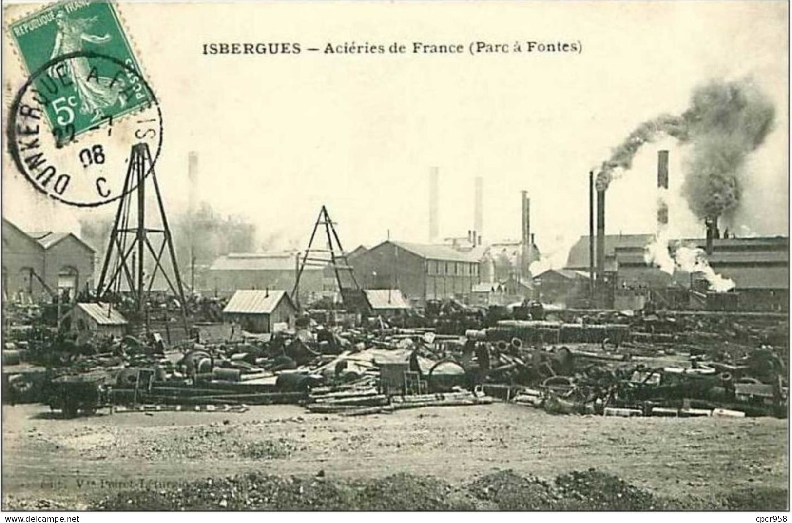 62.ISBERGUES.ACIERIES DE FRANCE.PARC A FONTES .MINE. - Isbergues