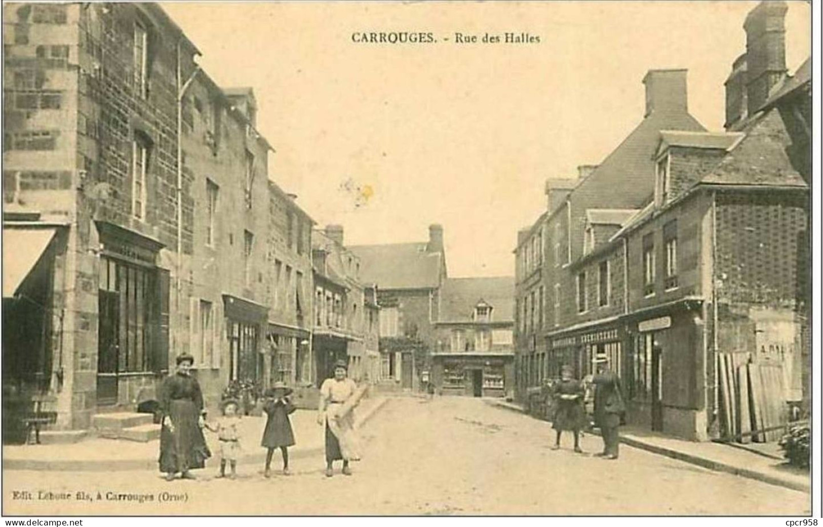 61.CARROUGES.RUE DES HALLES.EBENISTERIE - Carrouges