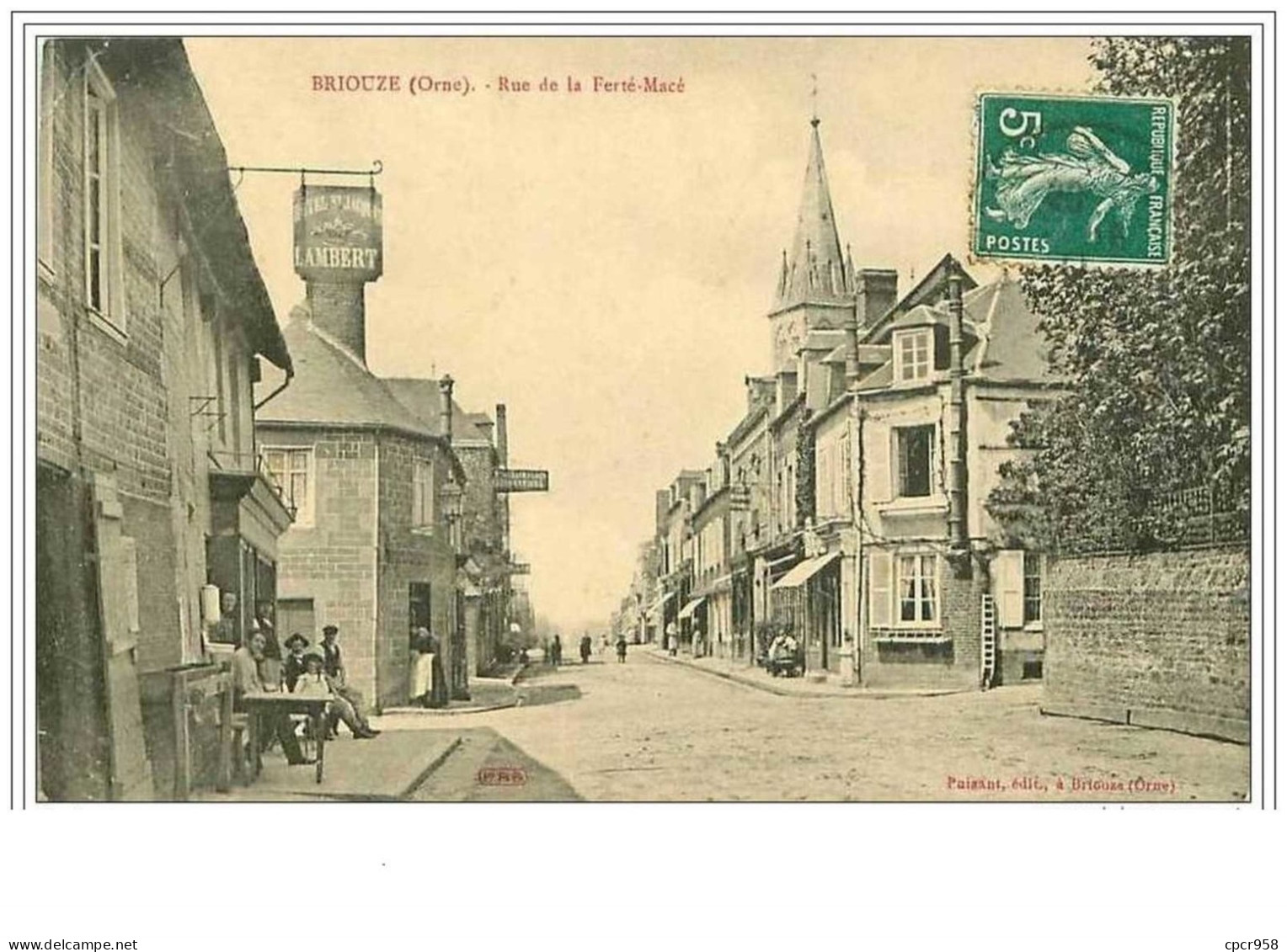 61.BRIOUZE.RUE DE LA FERTE MACE.HOTEL ST JACQUES LAMBERT.CHAUSSURES REPARATIONS - Briouze