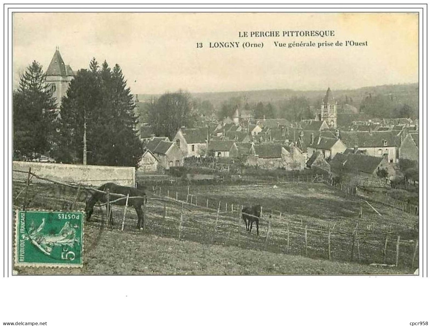 61.LONGNY.VUE GENERALE PRISE DE L'OUEST - Longny Au Perche