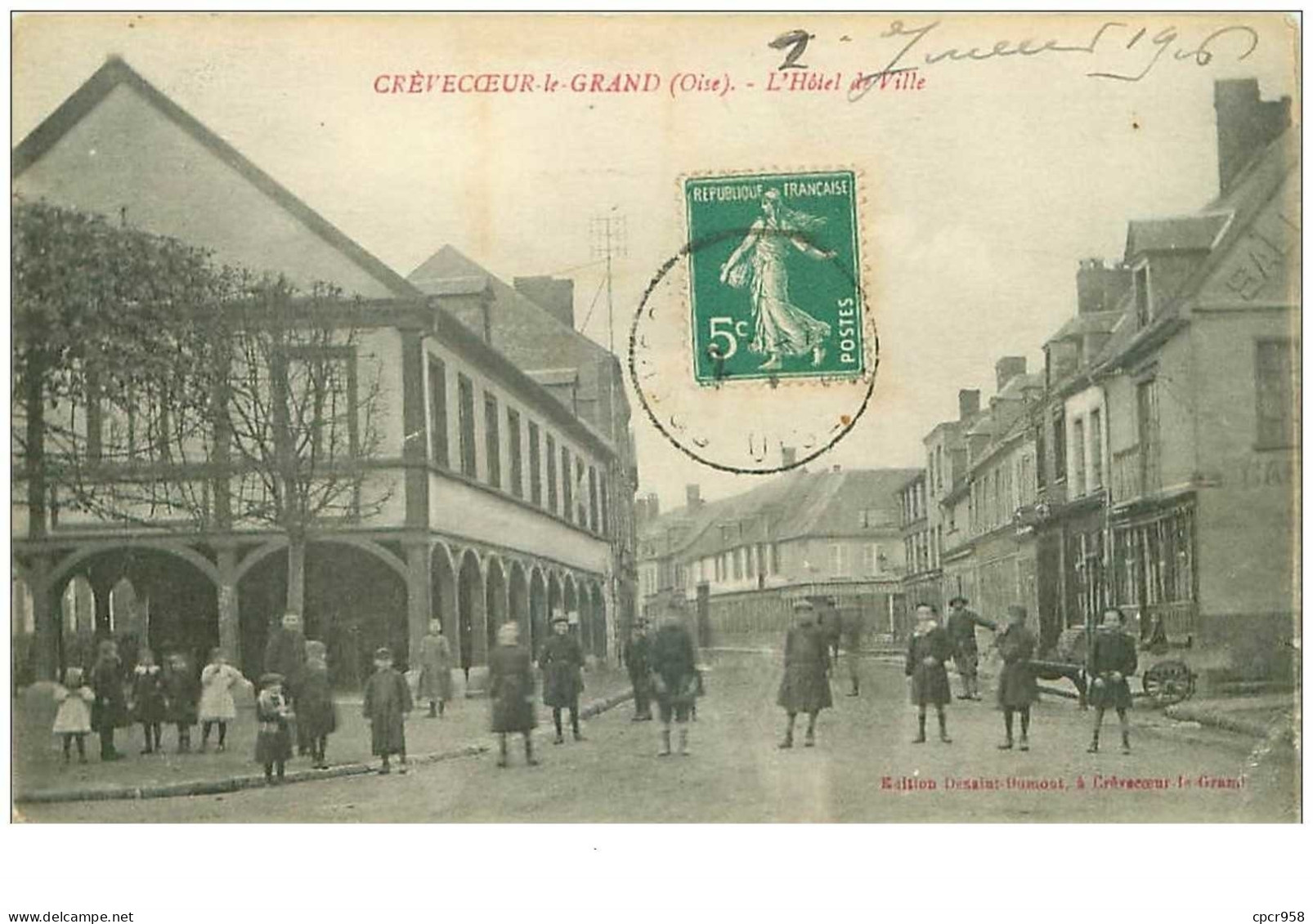 60.CREVECOEUR LE GRAND.n°18945.L'HOTEL DE VILLE - Crevecoeur Le Grand