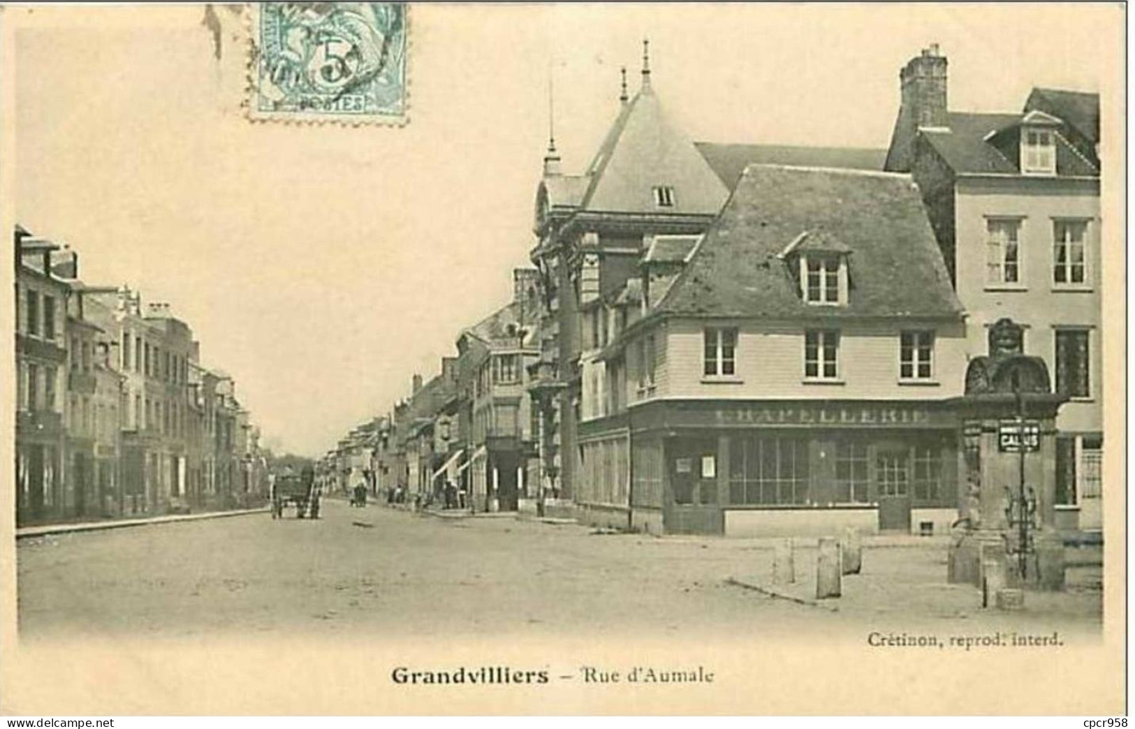60.GRANDVILLIERS.RUE D'AUMALE.CHAPELLERIE - Grandvilliers