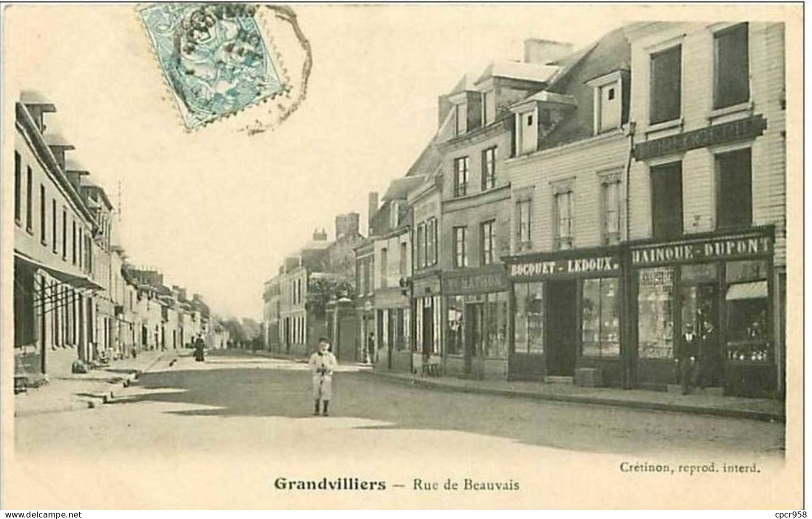 60.GRANDVILLIERS.RUE DE BEAUVAIS.HORLOGERIE BAINQUE-DUPONT...... - Grandvilliers