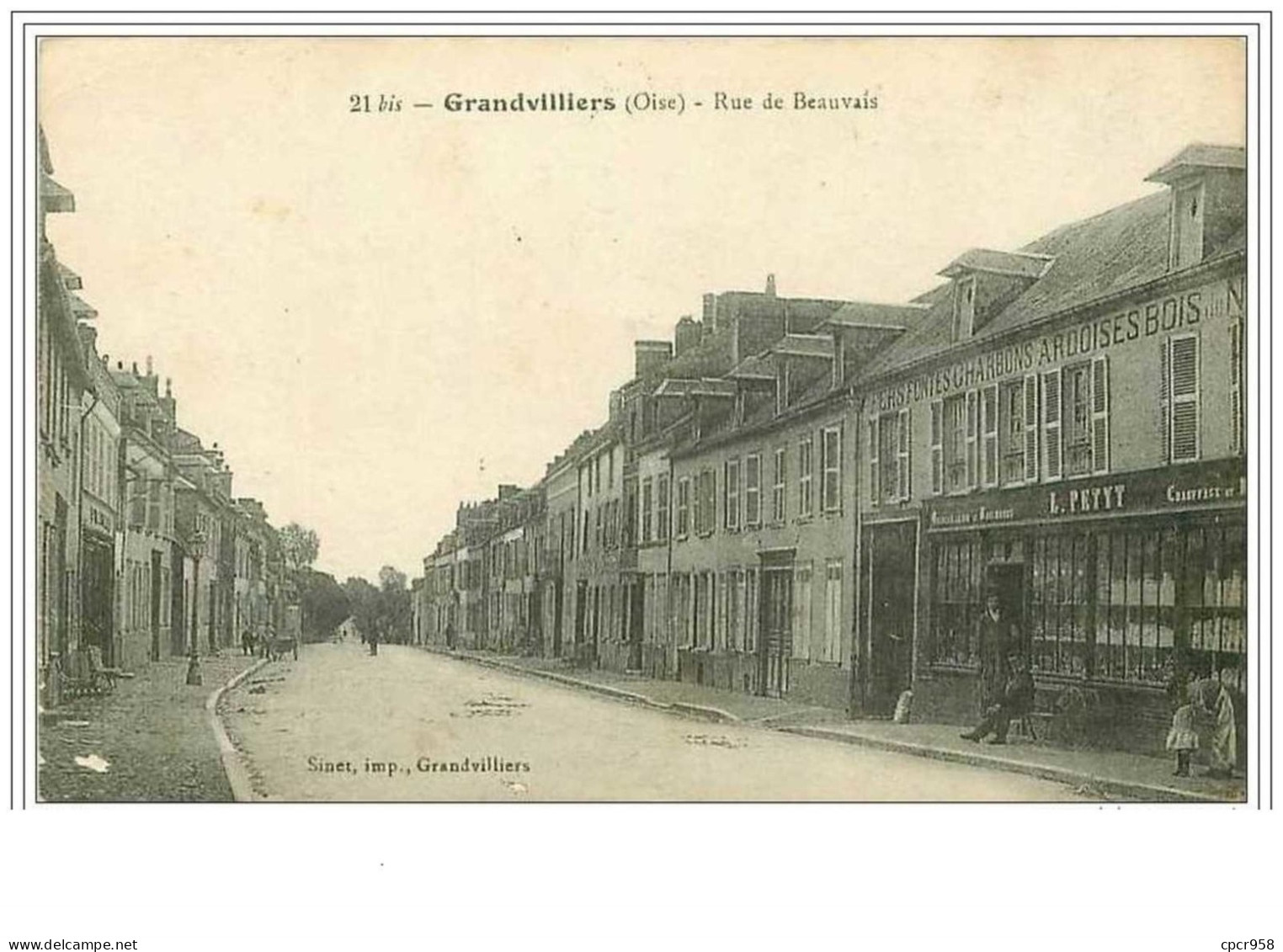 60.GRANDVILLIERS.RUE DE BEAUVAIS.QUINCAILLERIE L PETYT - Grandvilliers