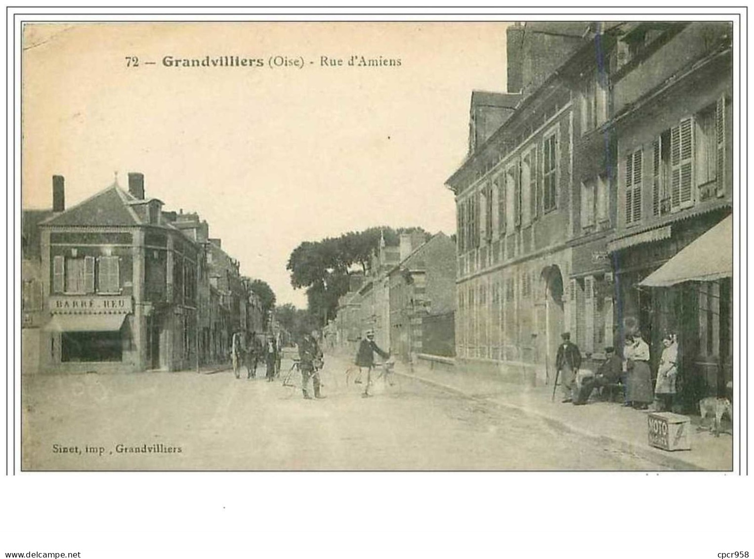 60.GRANDVILLIERS.RUE D'AMIENS.BARRE-HEU - Grandvilliers