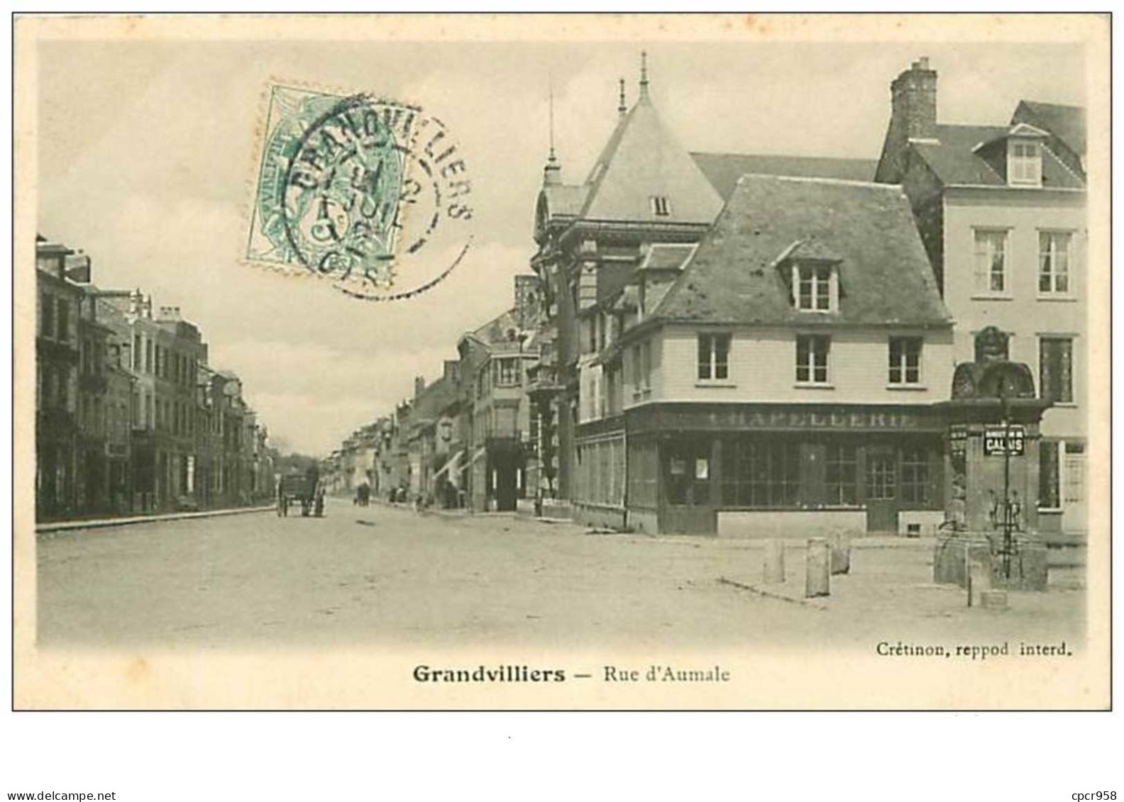 60.GRANDVILLIERS.n°147.RUE D'AUMALE.CHAPELLERIE - Grandvilliers