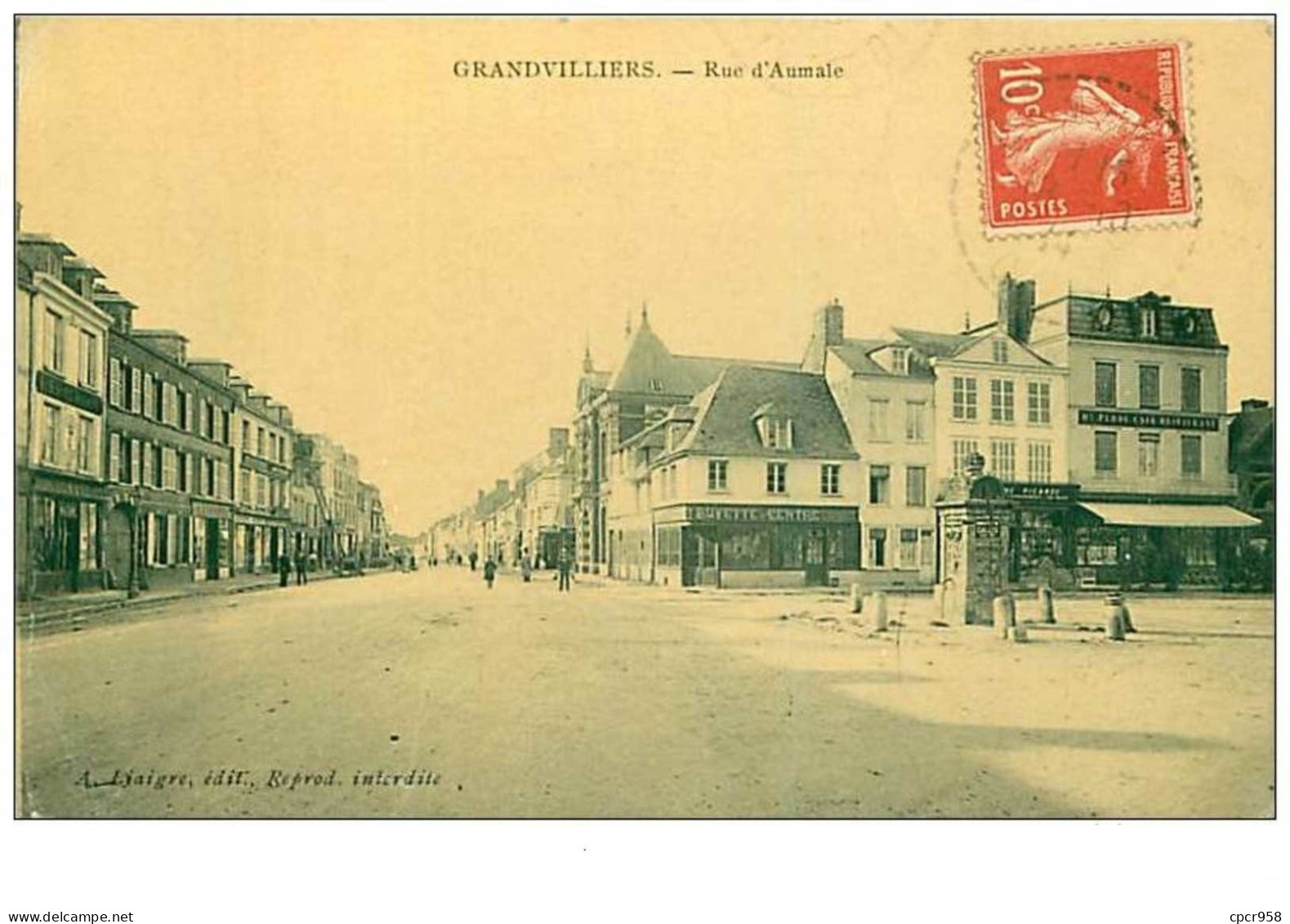 60.GRANDVILLIERS.n°192.RUE D'AUMALE.BUVETTE DU CENTRE - Grandvilliers