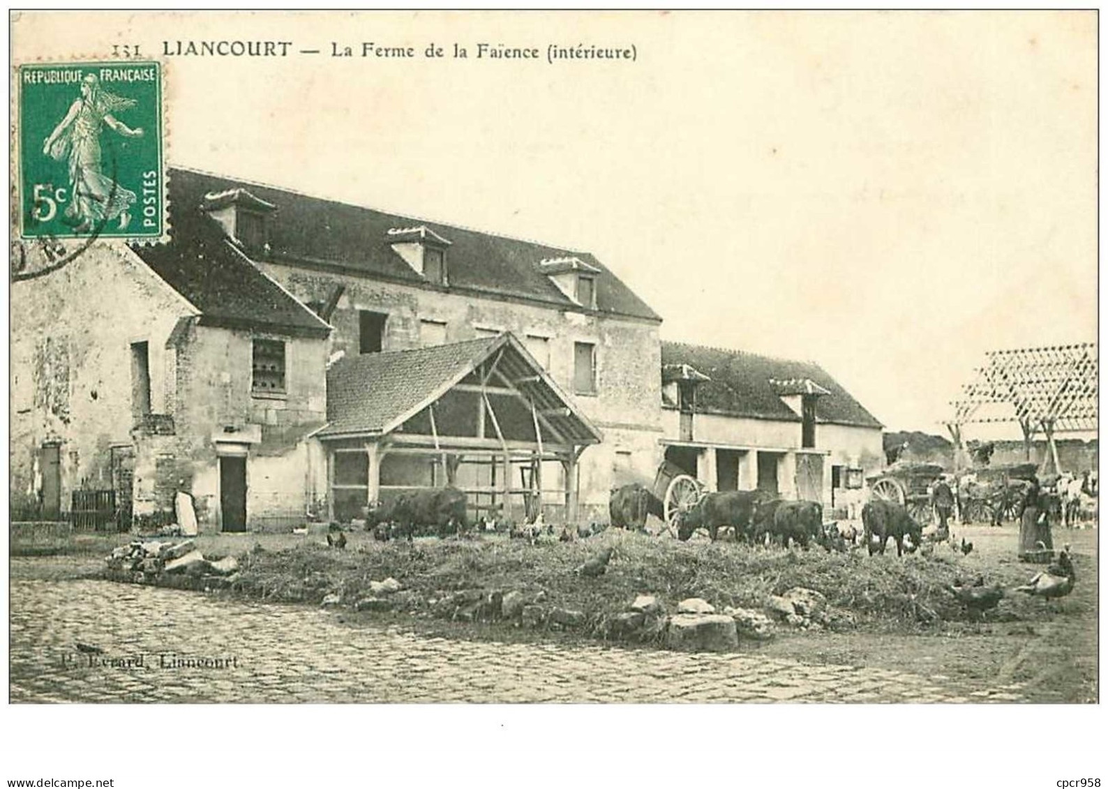 60.LIANCOURT.n°11668.LA FERME DE LA FAIENCE (INTERIEURE). - Liancourt