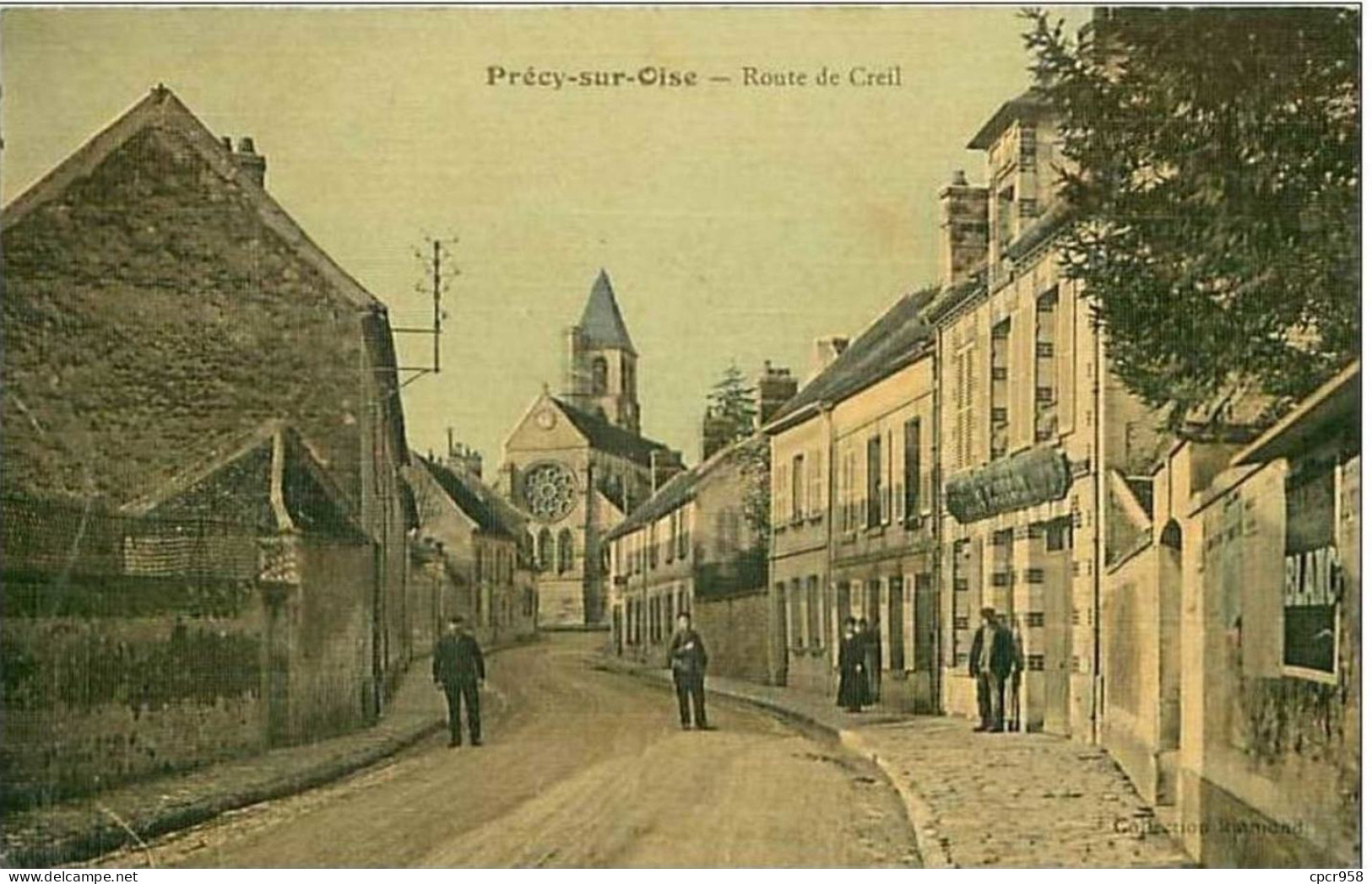 60.PRECY SUR OISE.ROUTE DE CREIL.CP TOILEE - Précy-sur-Oise