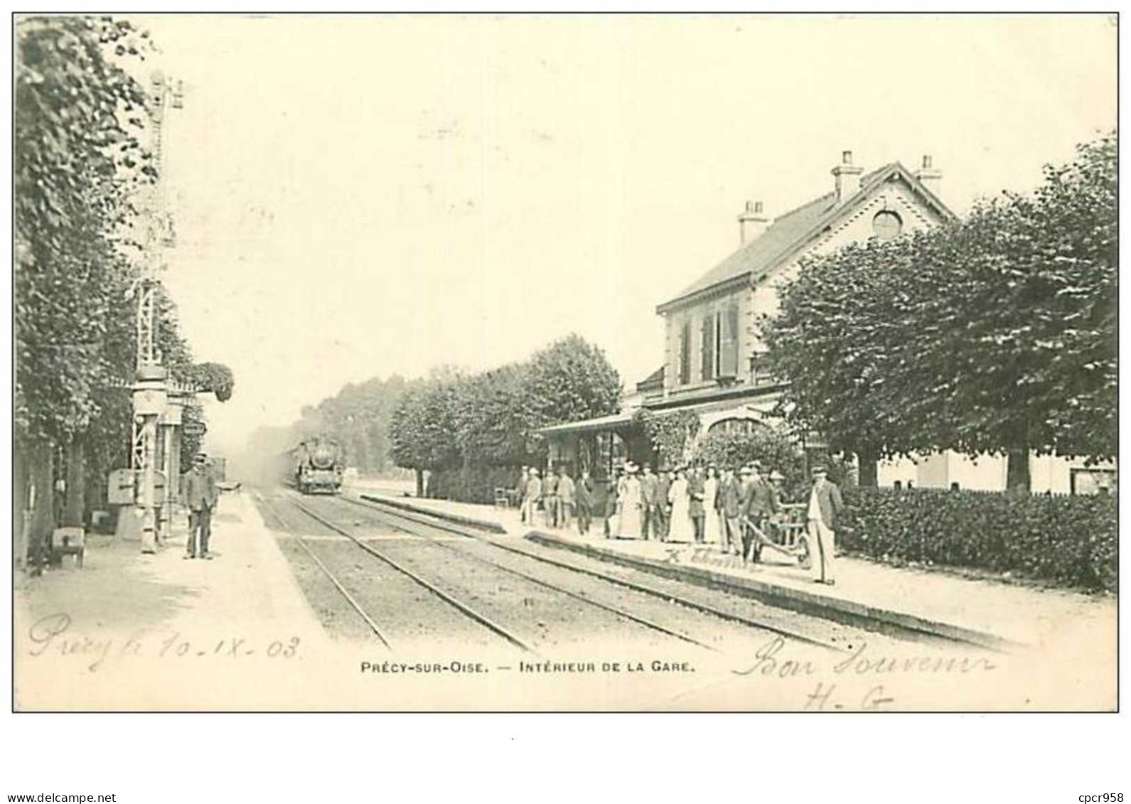 60.PRECY SUR OISE.n°94.INTERIEUR DE LA GARE.TRAIN - Précy-sur-Oise