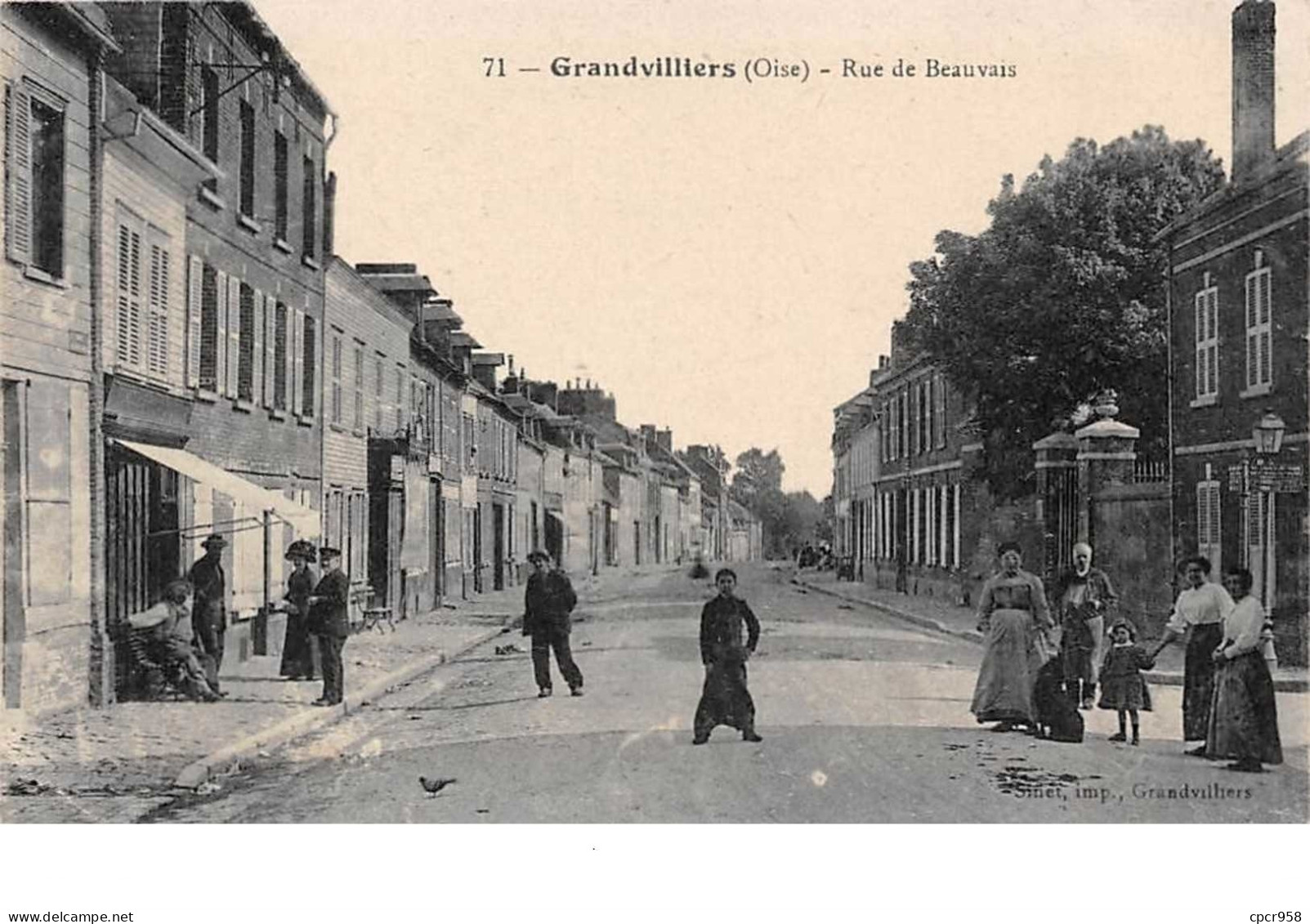 60 . N°51376 . Grandvilliers . Rue De Beauvais - Grandvilliers