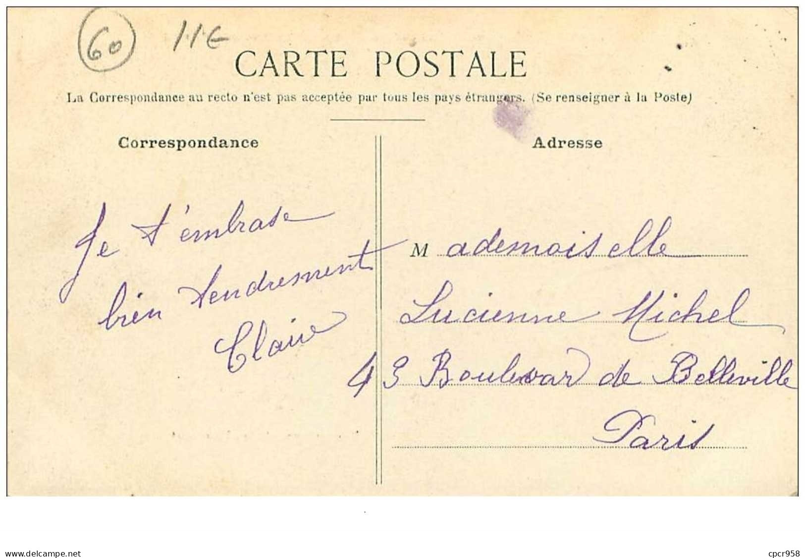 60 .n°39131 . Liancourt.lvue Generale.angicourt - Liancourt