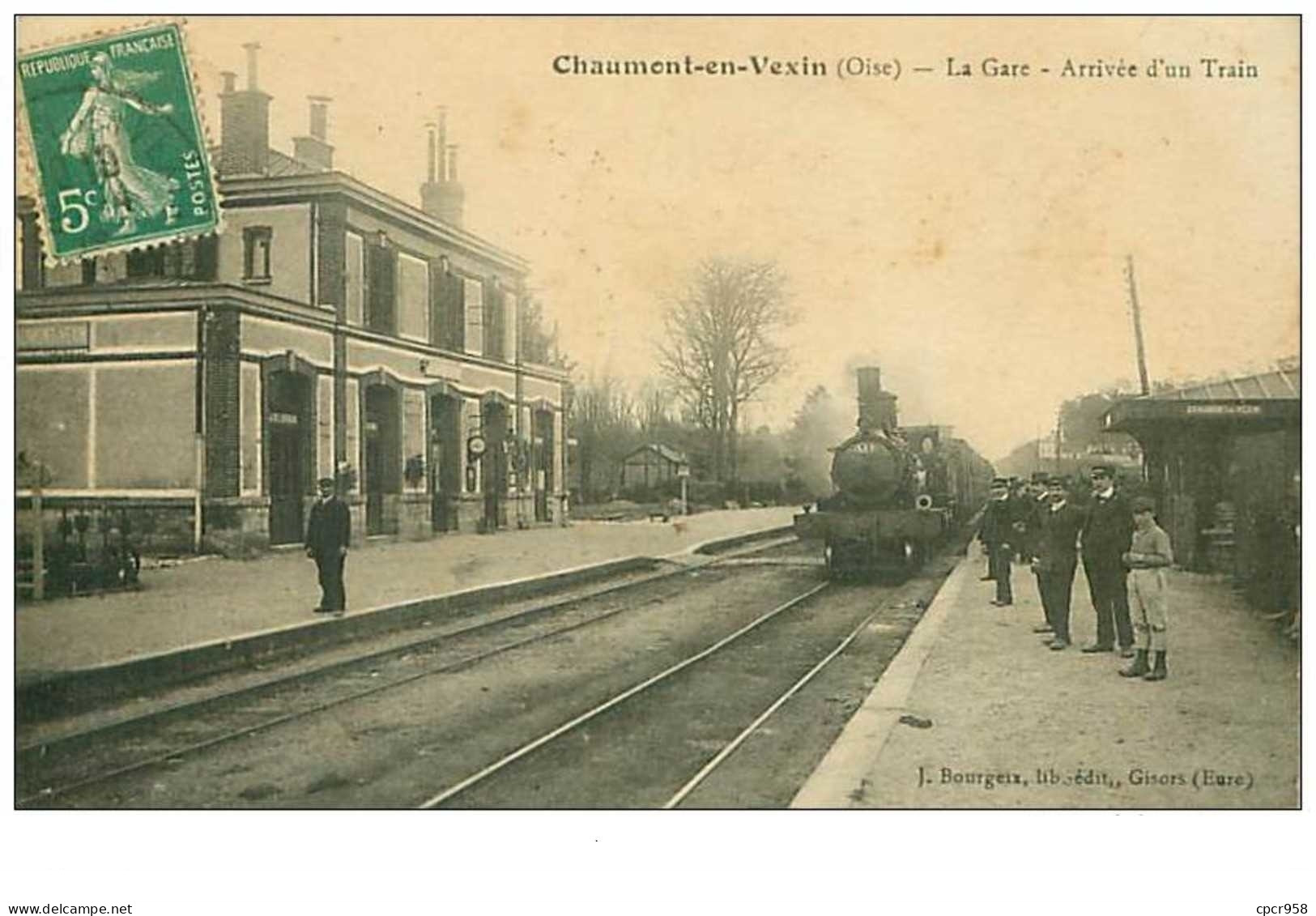 60.CHAUMONT EN VEXIN.n°290.LA GARE.TRAIN. - Chaumont En Vexin