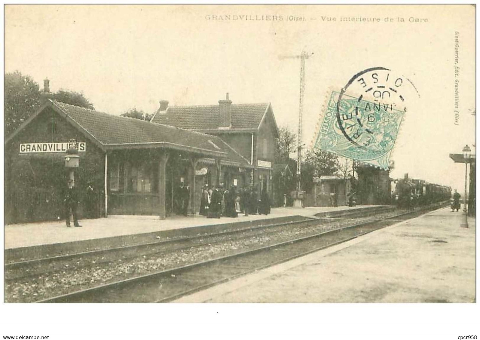 60 . N°37870 . Grandvilliers. Vue Interieure De La Gare - Grandvilliers