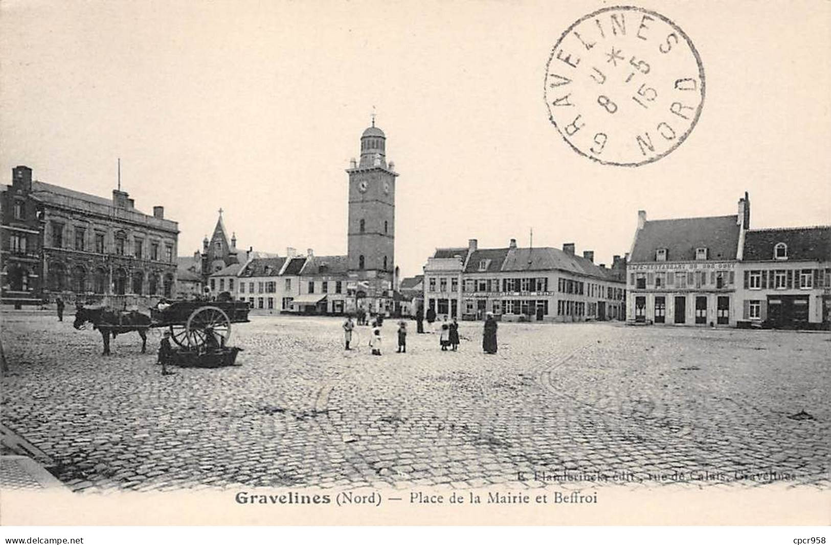 59.AM17304.Gravelines.Place De La Mairie Et Beffroi - Gravelines