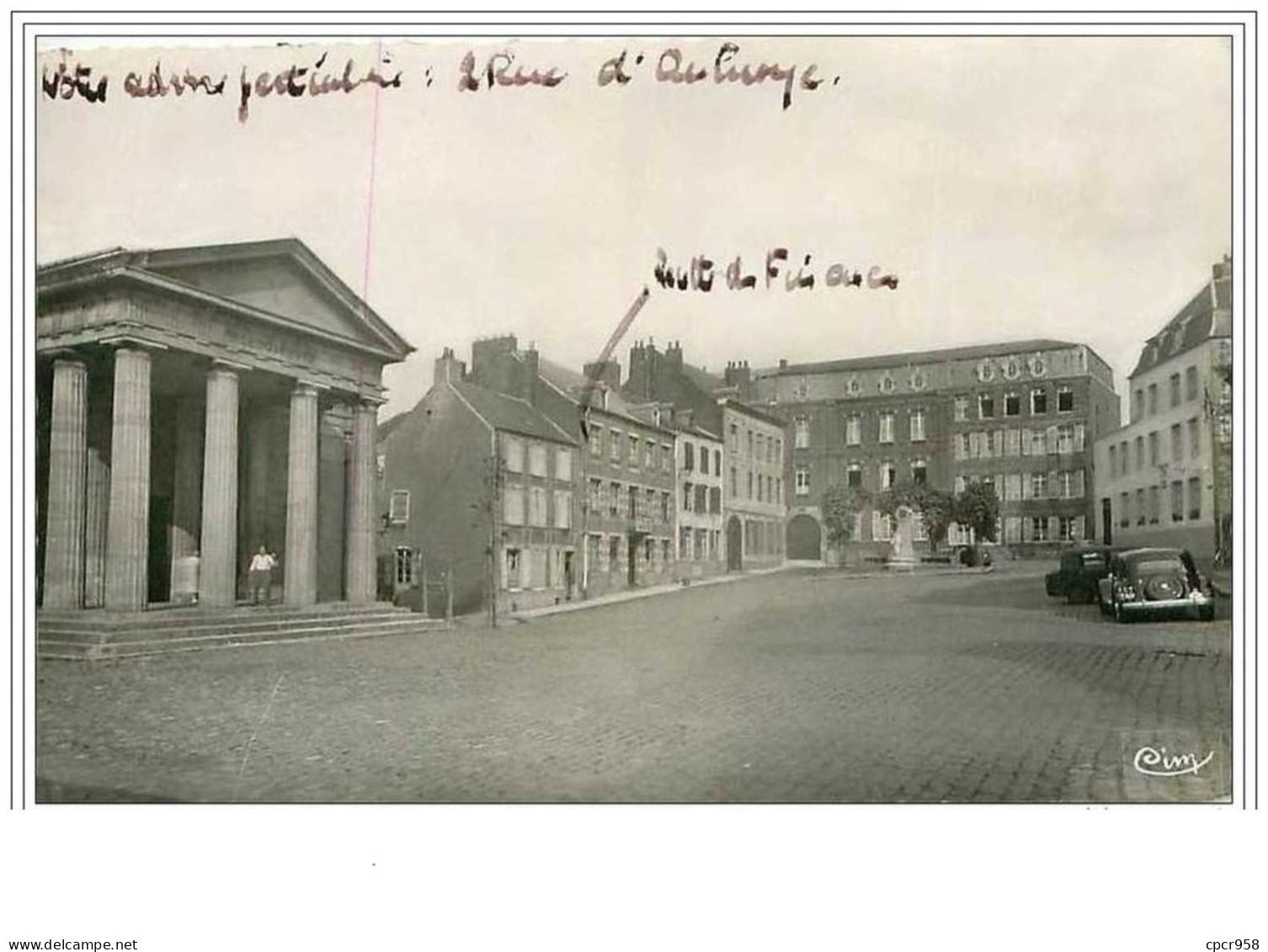 59.AVESNES SUR HELPE.PLACE GUILLEMIN ET PALAIS DE JUSTICE.CPSM - Avesnes Sur Helpe