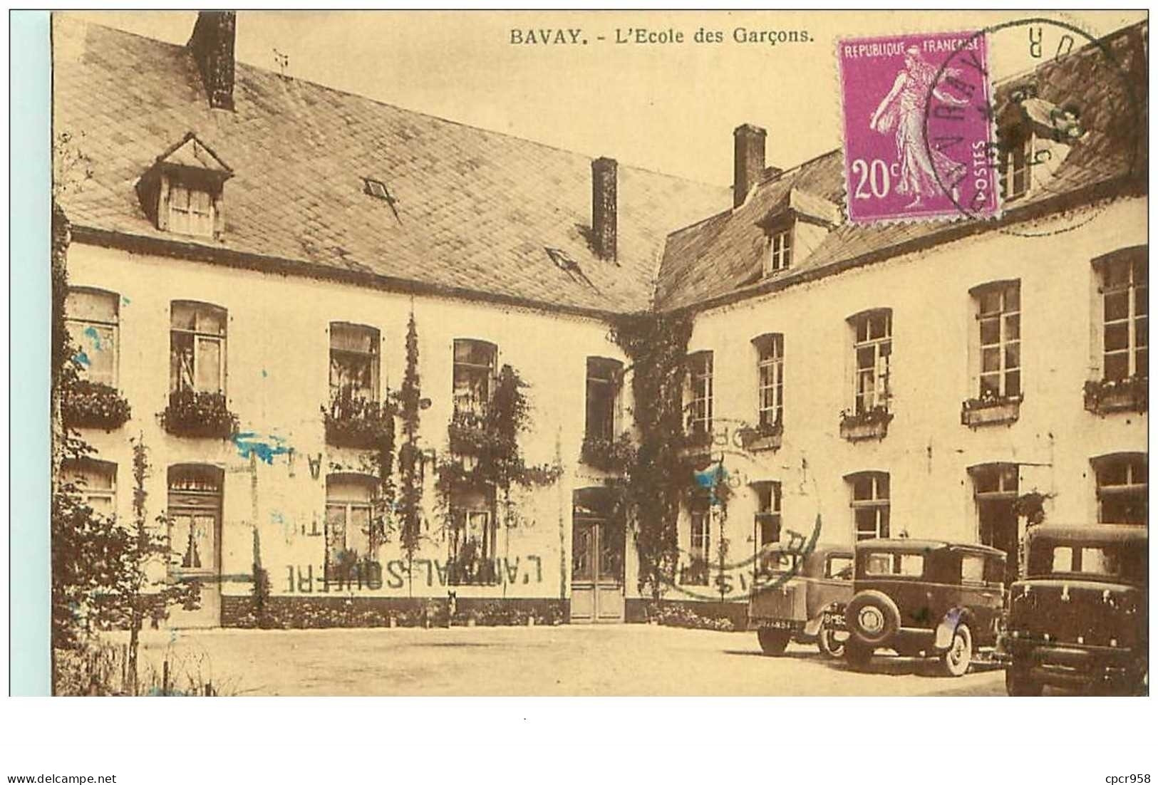 59.BAVAY.n°25438.L'ECOLE DES GARCONS - Bavay
