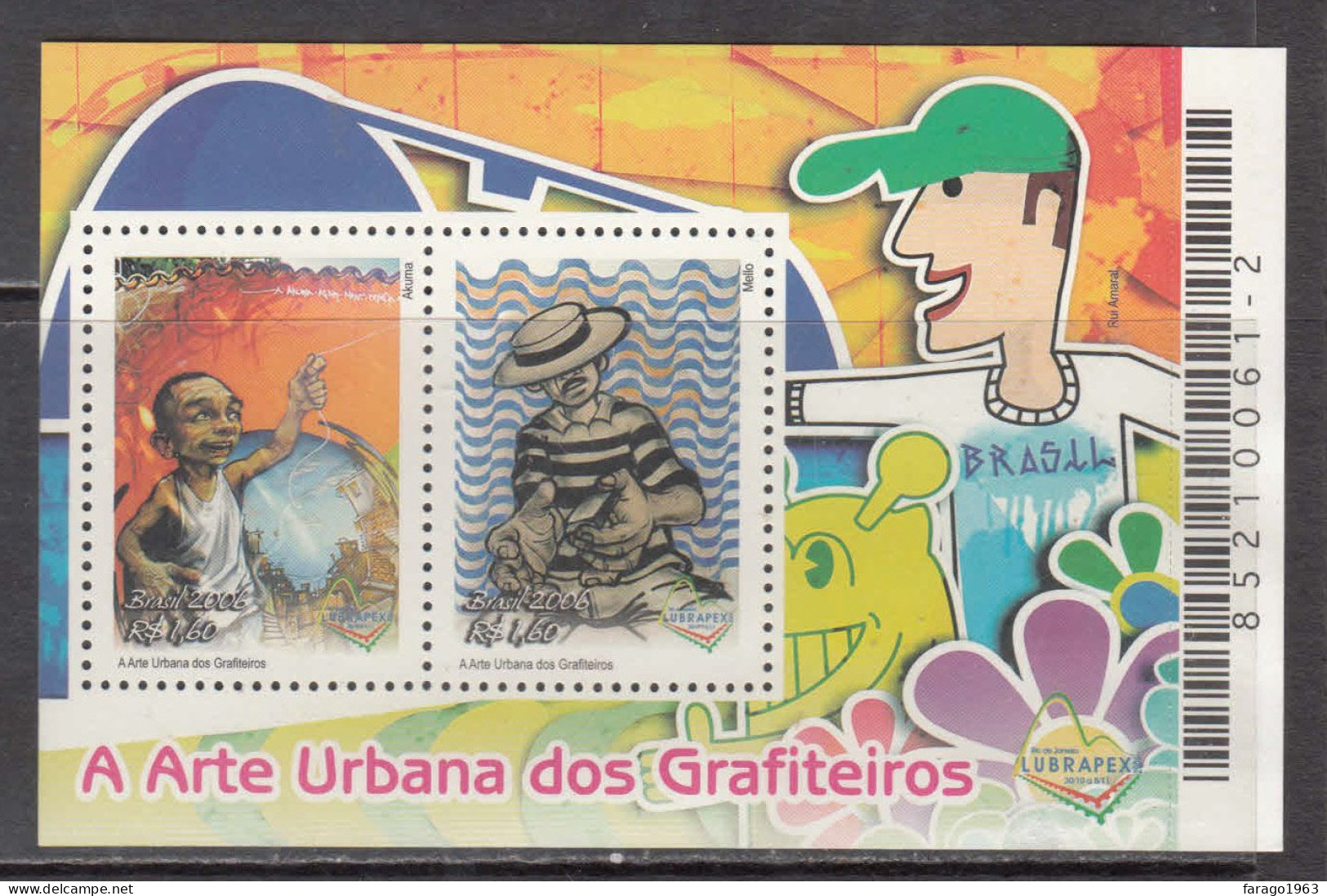 2006 Brazil Graffiti Art  Souvenir Sheet MNH - Ongebruikt