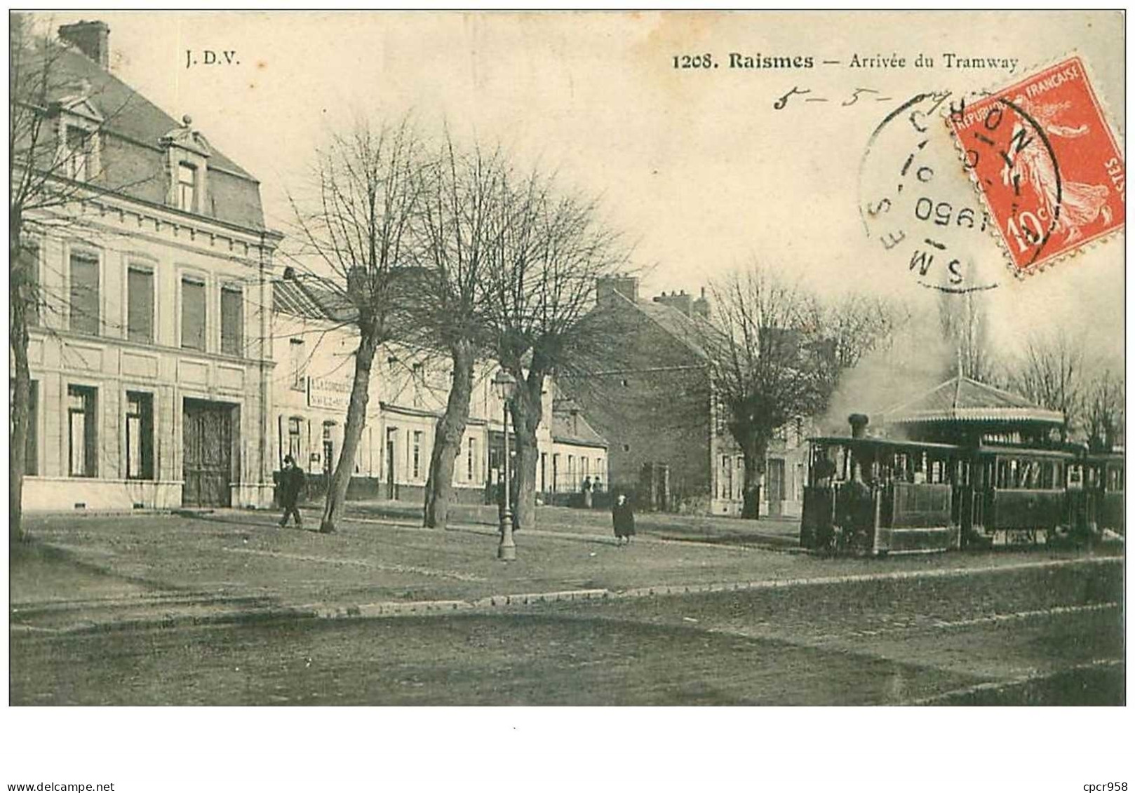 59.RAISMES.n°15641.ARRIVEE DU TRAMWAY - Raismes