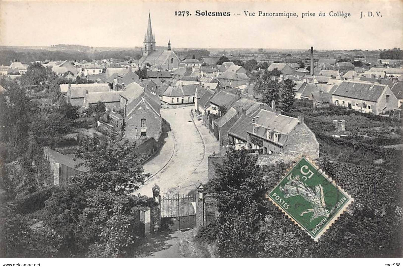 59 - SOLESMES - SAN25594 - Vue Panoramique - Prise Du Collège - Solesmes