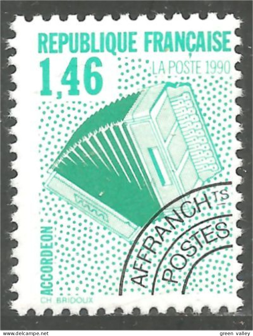 330 France Yv 206 Accordéon Accordion Fisarmonica Akkordeon Préoblitéré Precancel MNH ** Neuf SC (79) - Música