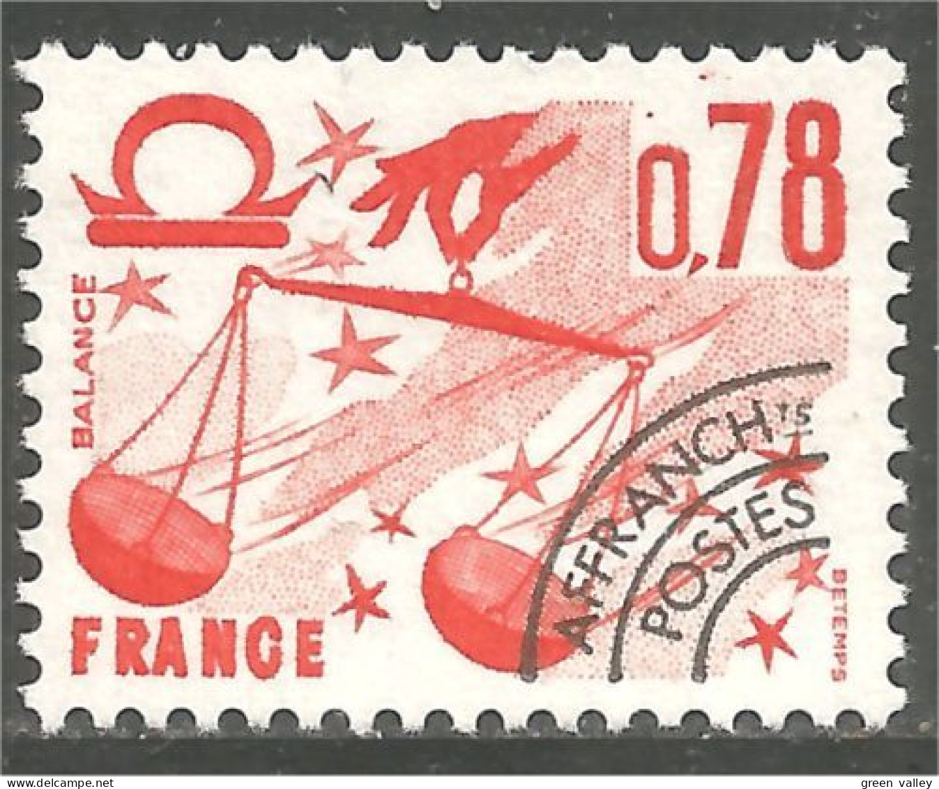 330 France Yv 155 Zodiaque Zodiac Balance Libra Préoblitéré Precancel MNH ** Neuf SC (64) - 1964-1988