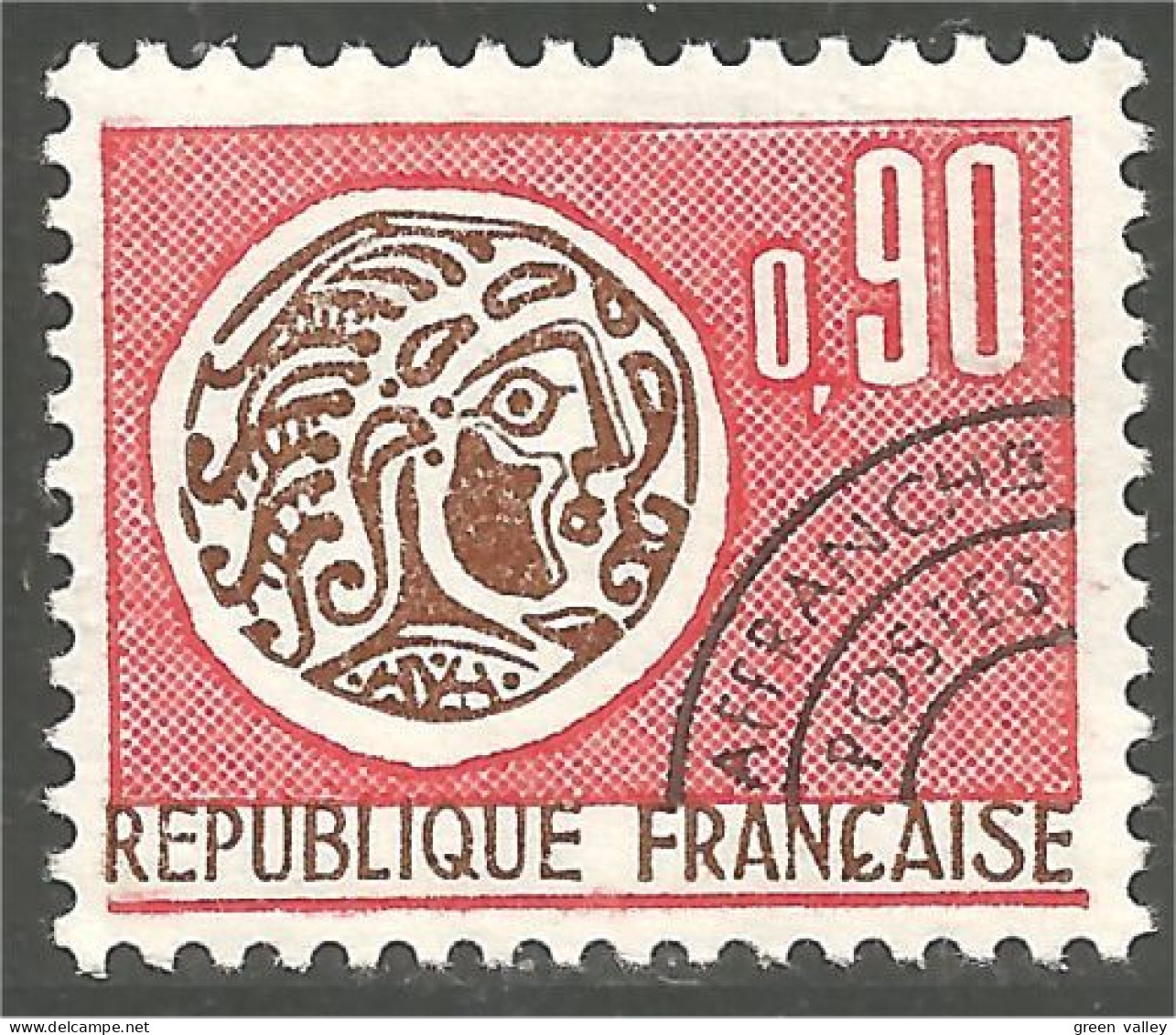 330 France Yv 133 Monnaie Gauloise 90c Préoblitéré Precancel MNH ** Neuf SC (59) - 1964-1988