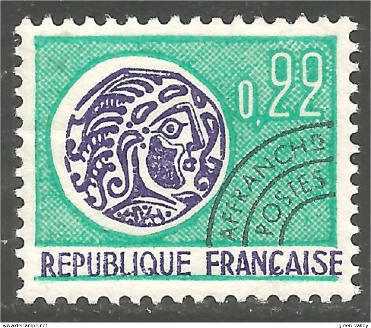 330 France Yv 125 Monnaie Gauloise 22c Préoblitéré Precancel MNH ** Neuf SC (54) - 1964-1988