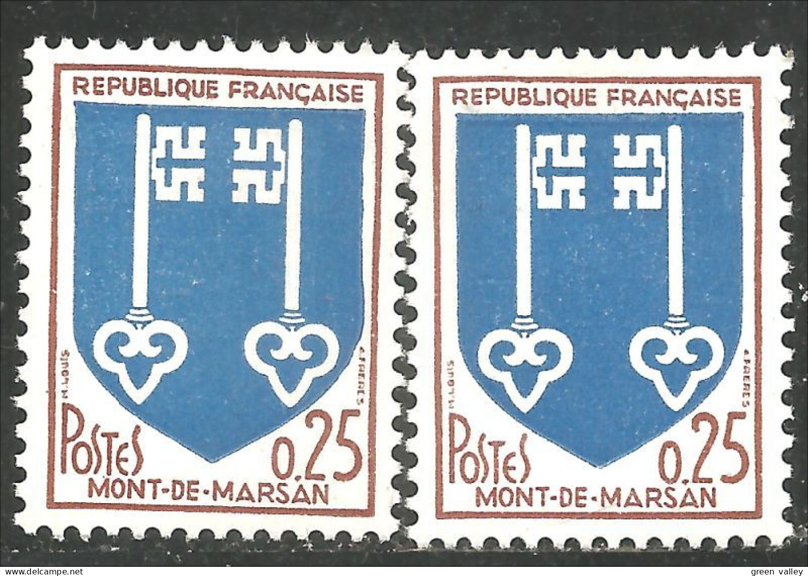 329 France Yv 1469 Mont De Marsan Gomme Jaune Et Gomme Blanche MNH ** Neuf SC (597c) - Sellos