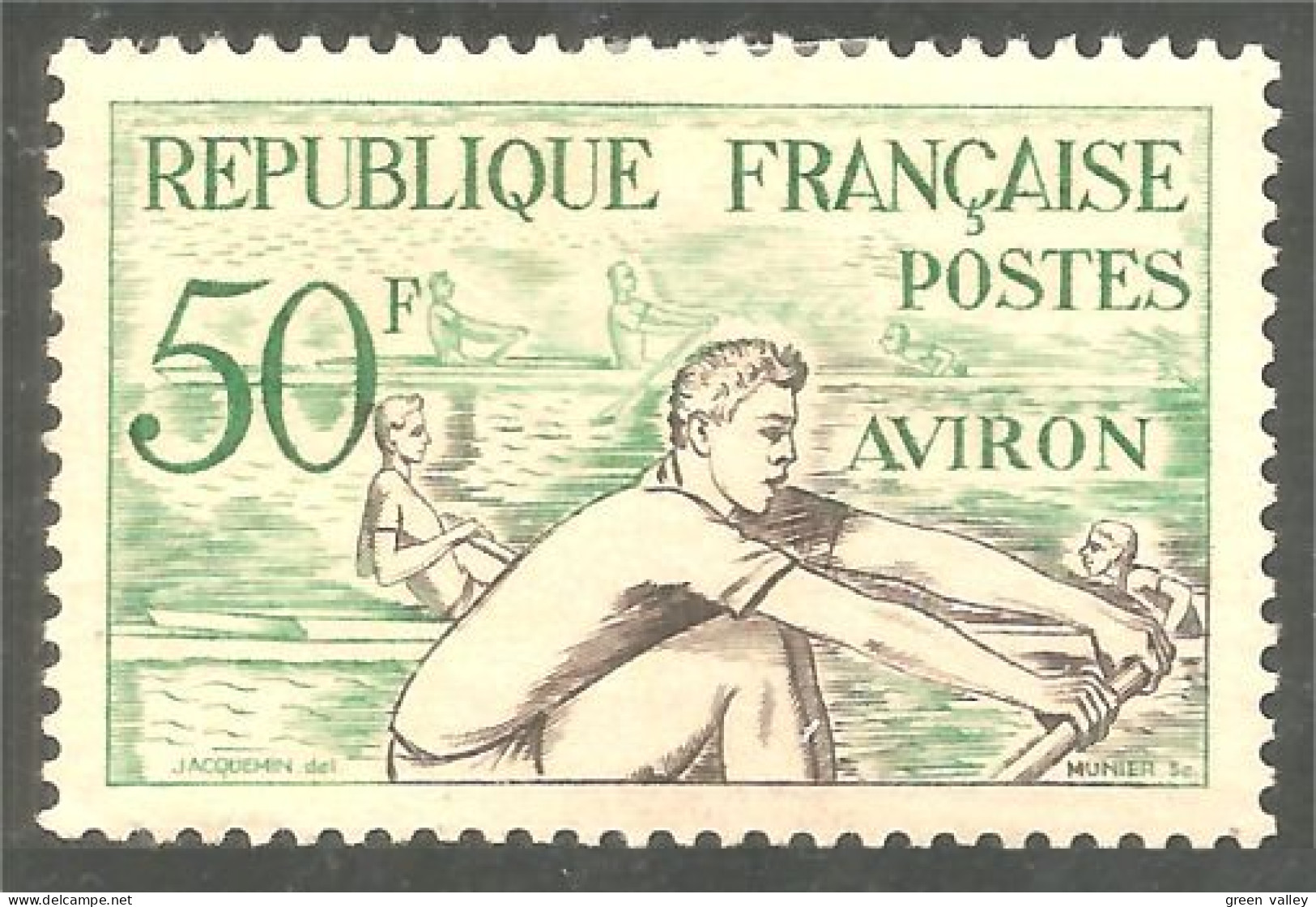 329 France 964 Aviron Rowing TTB VF MVLH * Neuf CH Très Légère (528) - Aviron