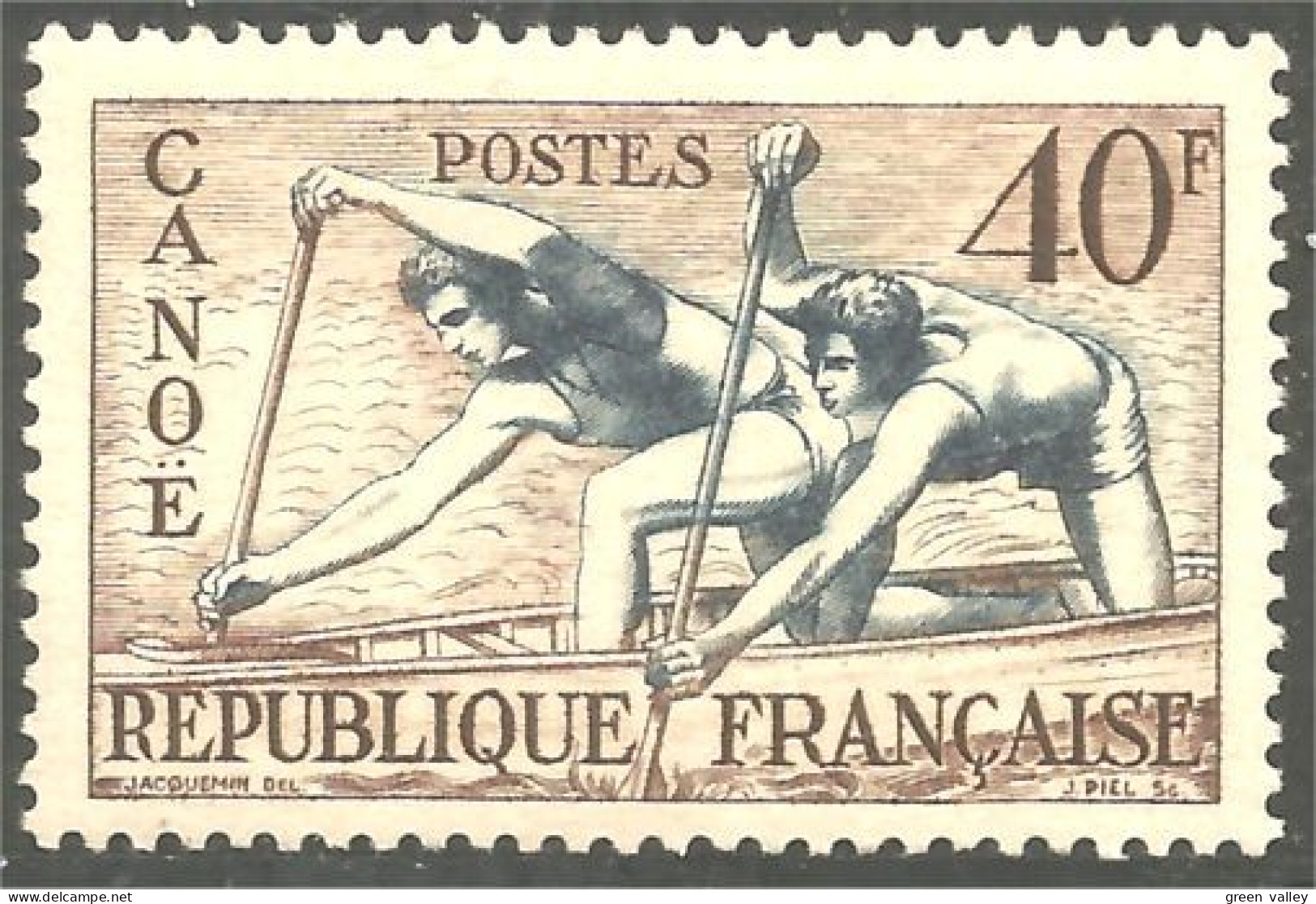 329 France 963 Canoe Canot Rowing TTB VF MVLH * Neuf CH Très Légère (527) - Kano