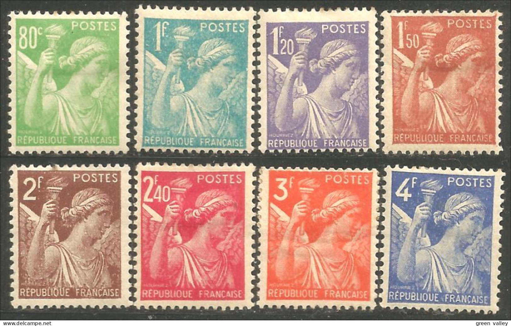 329 France Yv 649-656 Iris Série Complète 1944 MH * Neuf (489) - 1939-44 Iris