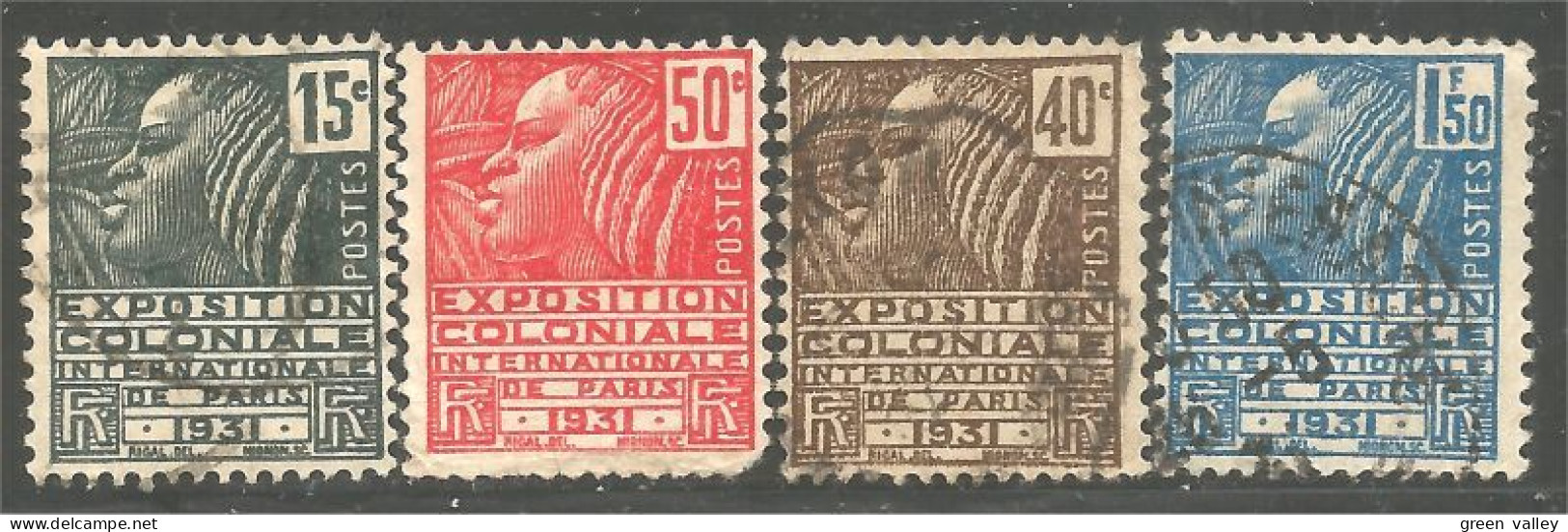 329 France Yv 270-273 Exposition Coloniale 1931 Femme Fachi (413) - Gebruikt