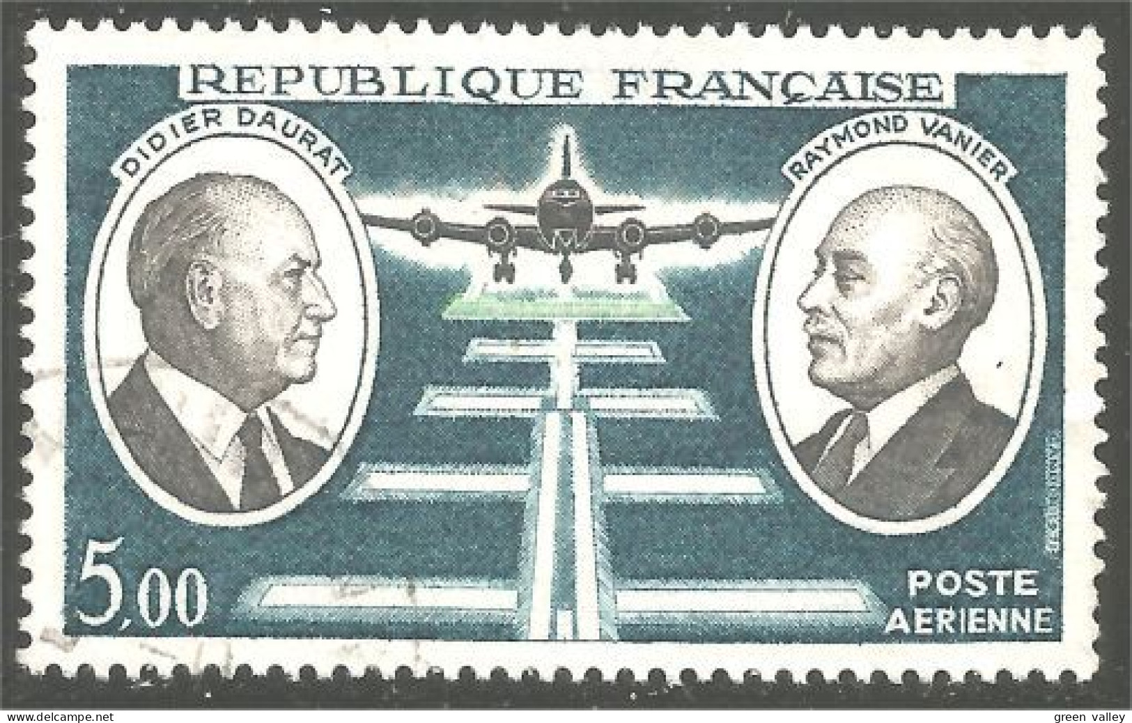 329 France Yv 46 Avion Airplane Pilots Pilotes Daurat Vanier (408a) - 1960-.... Matasellados