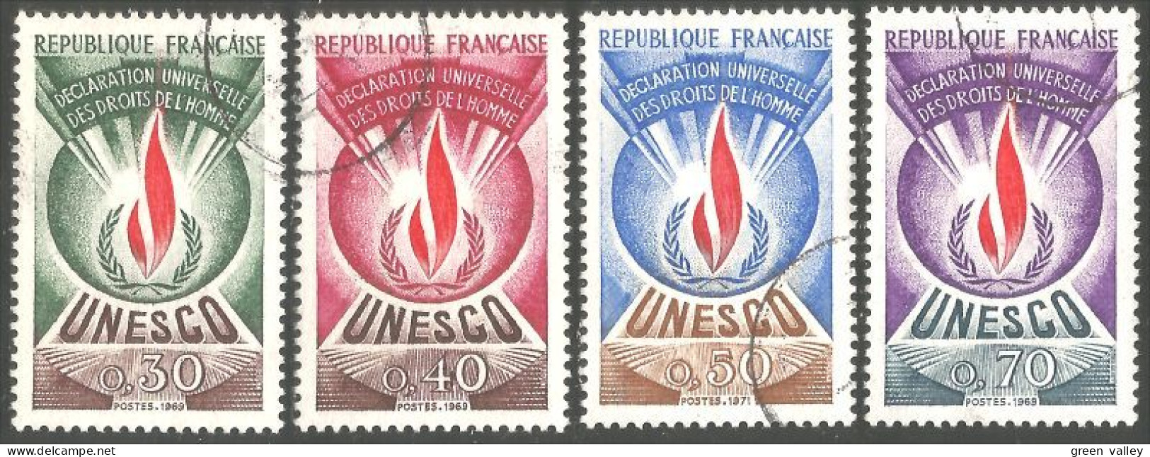 329 France Yv 39-42 UNESCO Droits De L'Homme (400) - Used