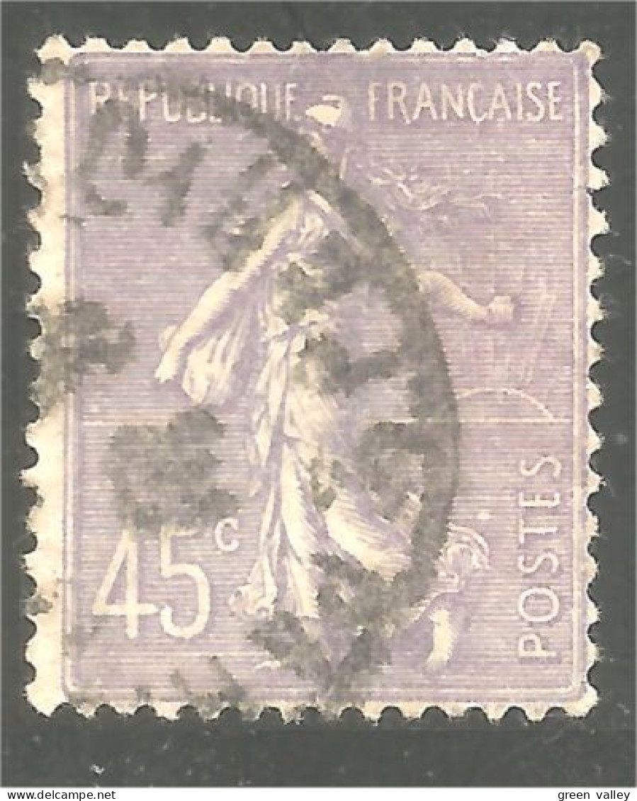 329 France Yv 197 Semeuse Lignée 45c Lilas (394) - 1903-60 Sower - Ligned