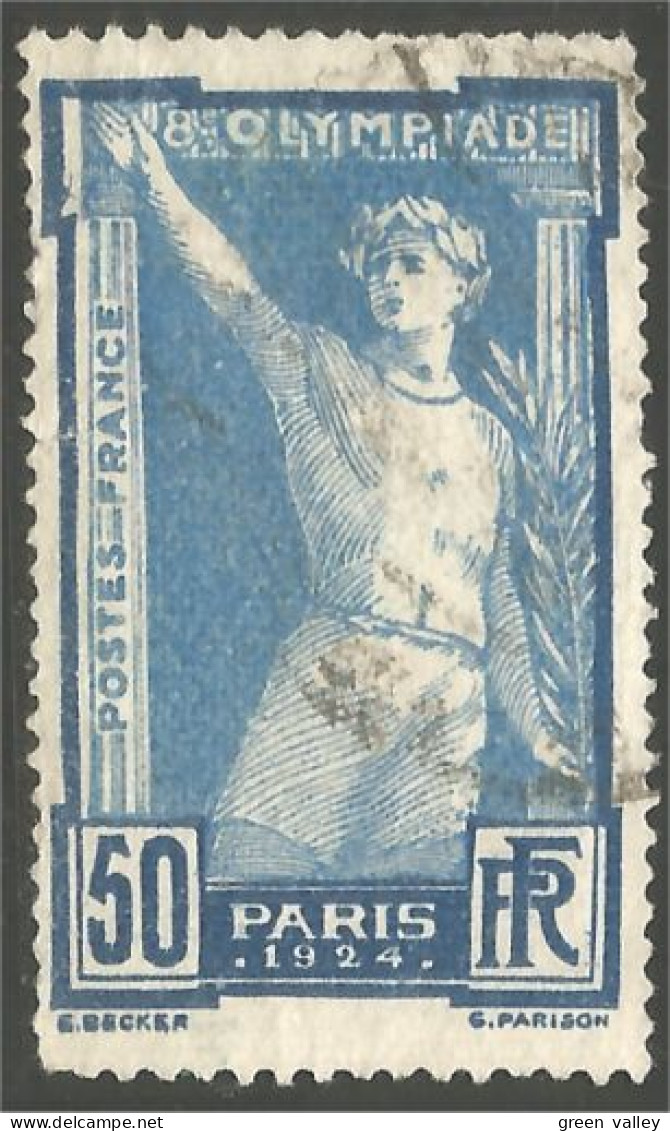 329 France Yv 186 50c Jeux Olympiques Paris 1924 Cote 5€ (393) - Oblitérés