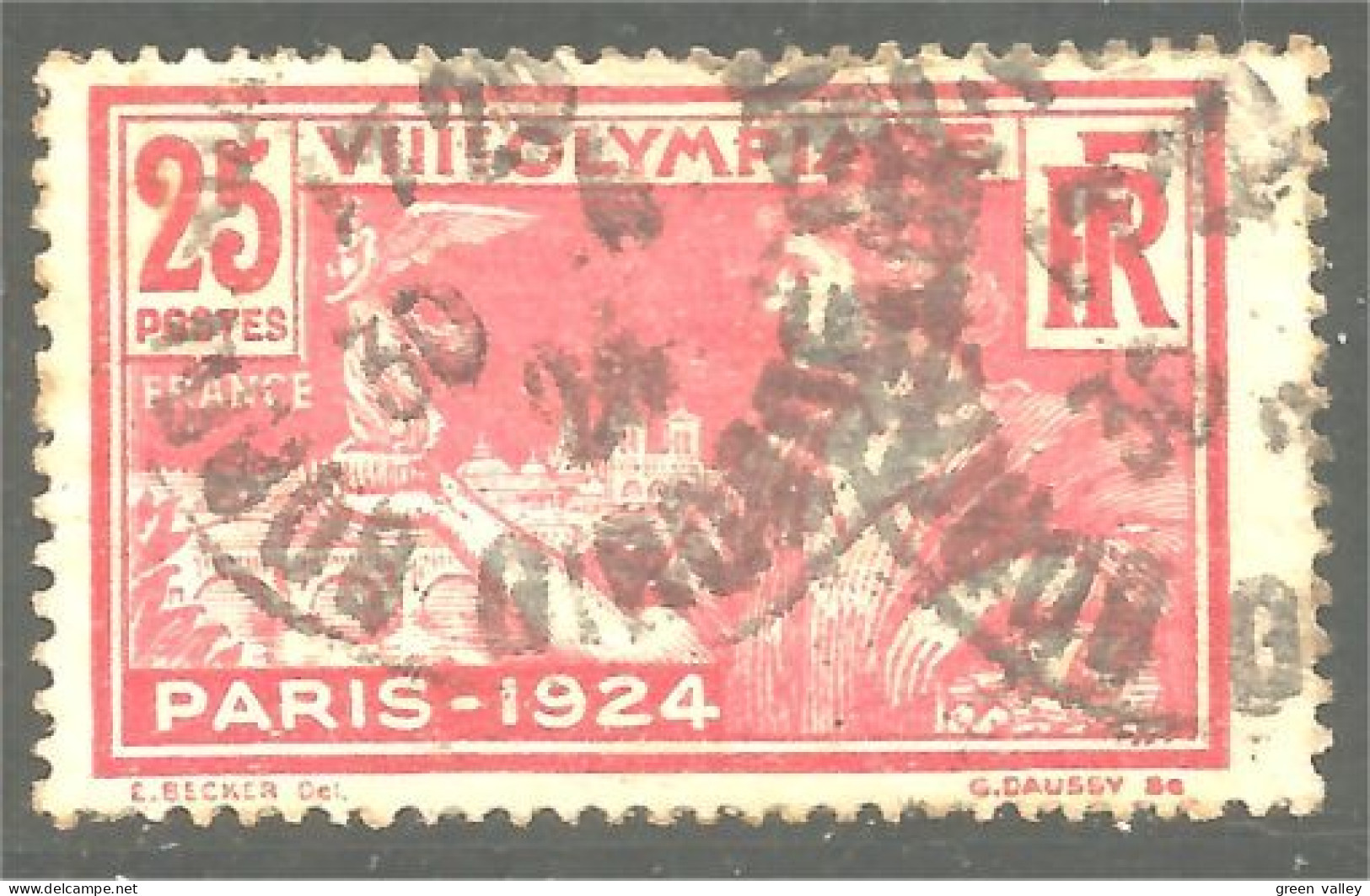 329 France Yv 184 25c Jeux Olympiques Paris 1924 (392) - Oblitérés