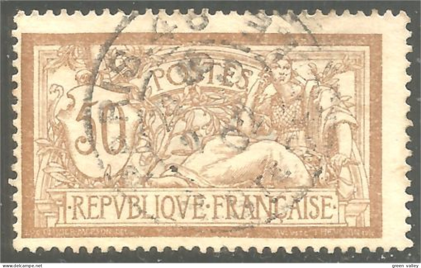 329 France Yv 120 Merson 50c Brun Et Gris (380b) - 1900-27 Merson