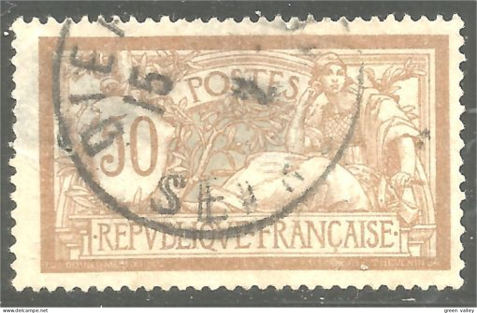 329 France Yv 120 Merson 50c Brun Et Gris (380c) - 1900-27 Merson