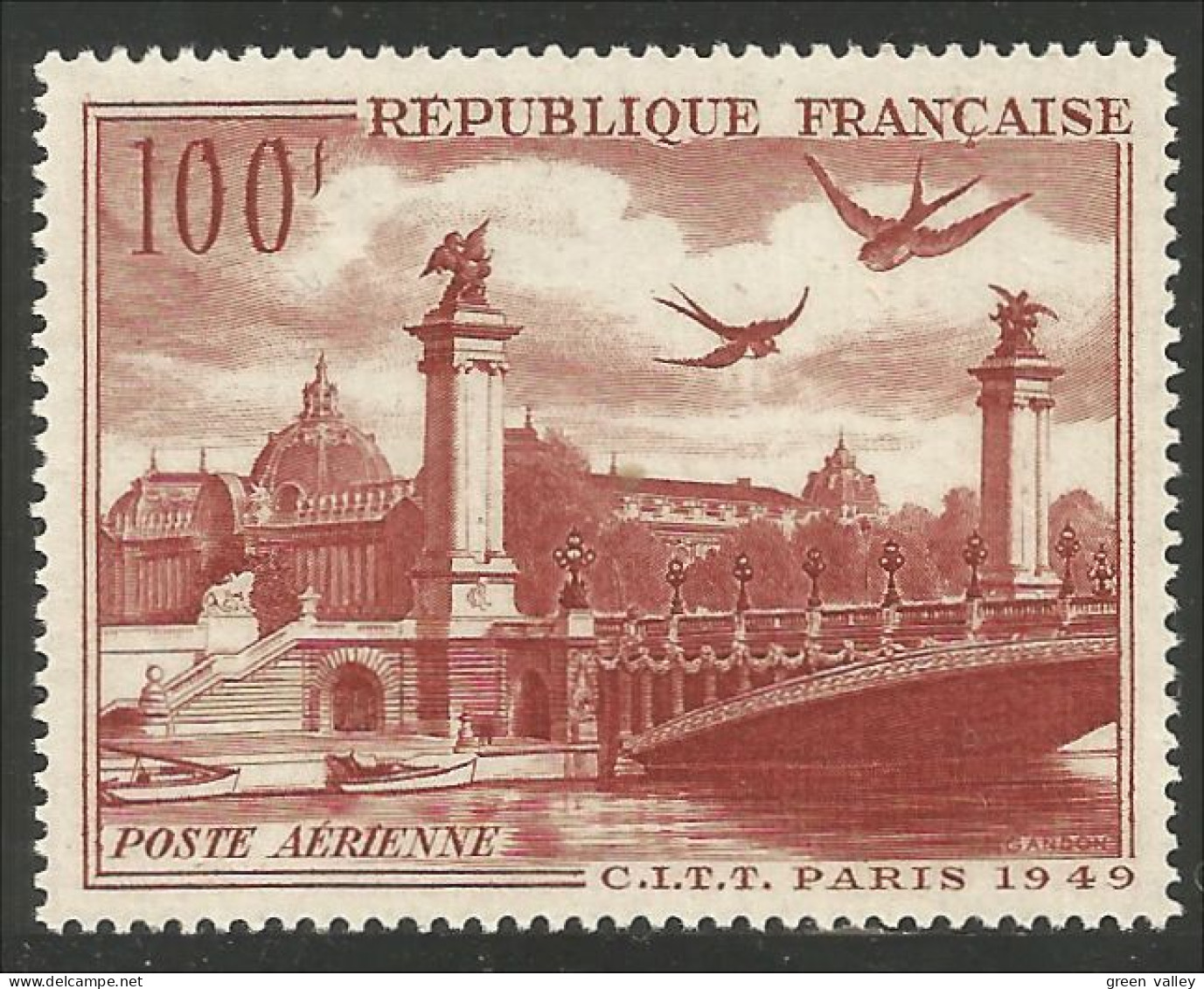 329 France PA 28 Grand Palais Pont Alexandre III Bridge MNH ** Neuf SC (339a) - Puentes
