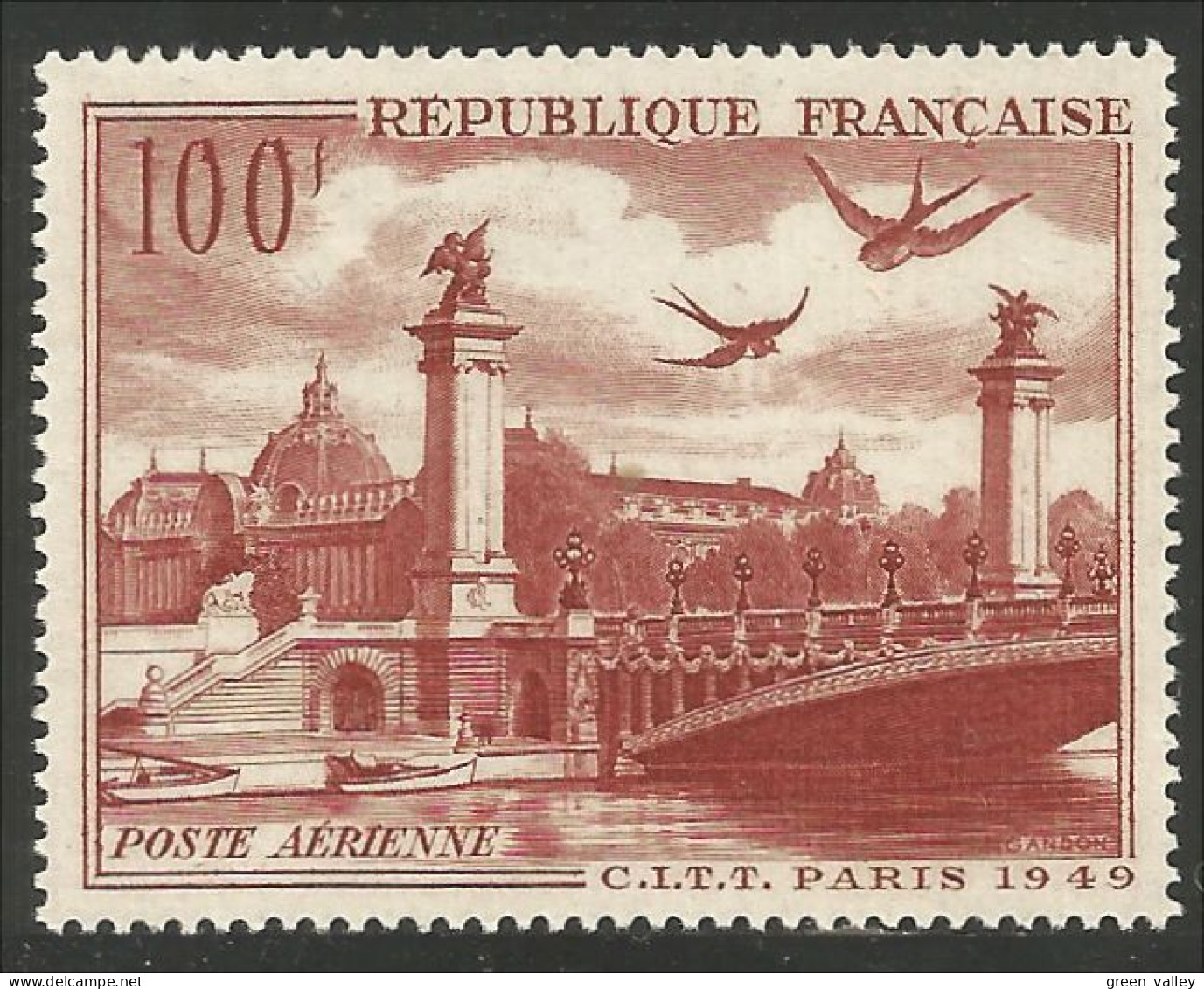 329 France PA 28 Grand Palais Pont Alexandre III Bridge MNH ** Neuf SC (339a) - Ponti