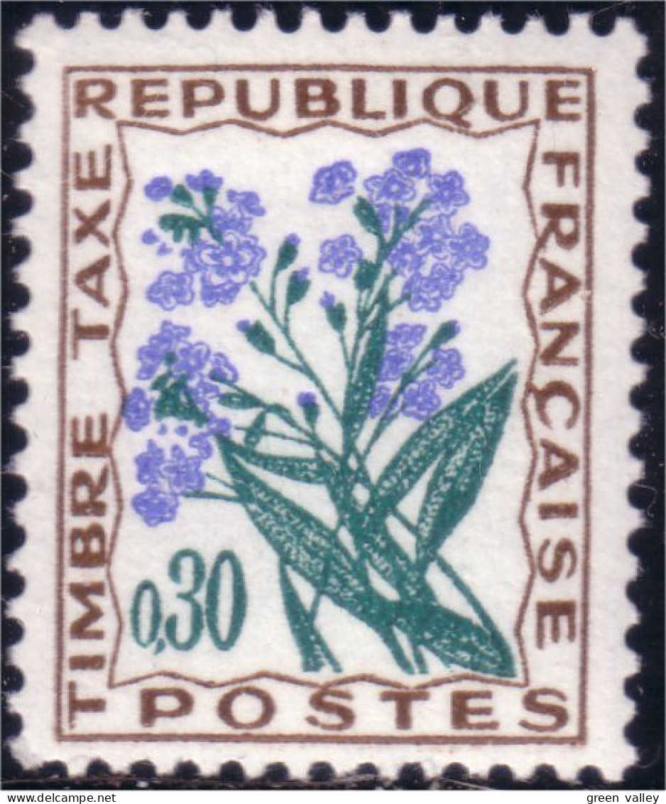 329 France Taxe 1964 Myosotis Forget-me-not MNH ** Neuf SC (318a) - 1960-... Ungebraucht