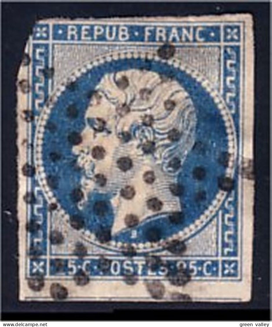329 France 10 Louis Napoleon 25c Bleu Oblitéré (197) - 1852 Louis-Napoleon
