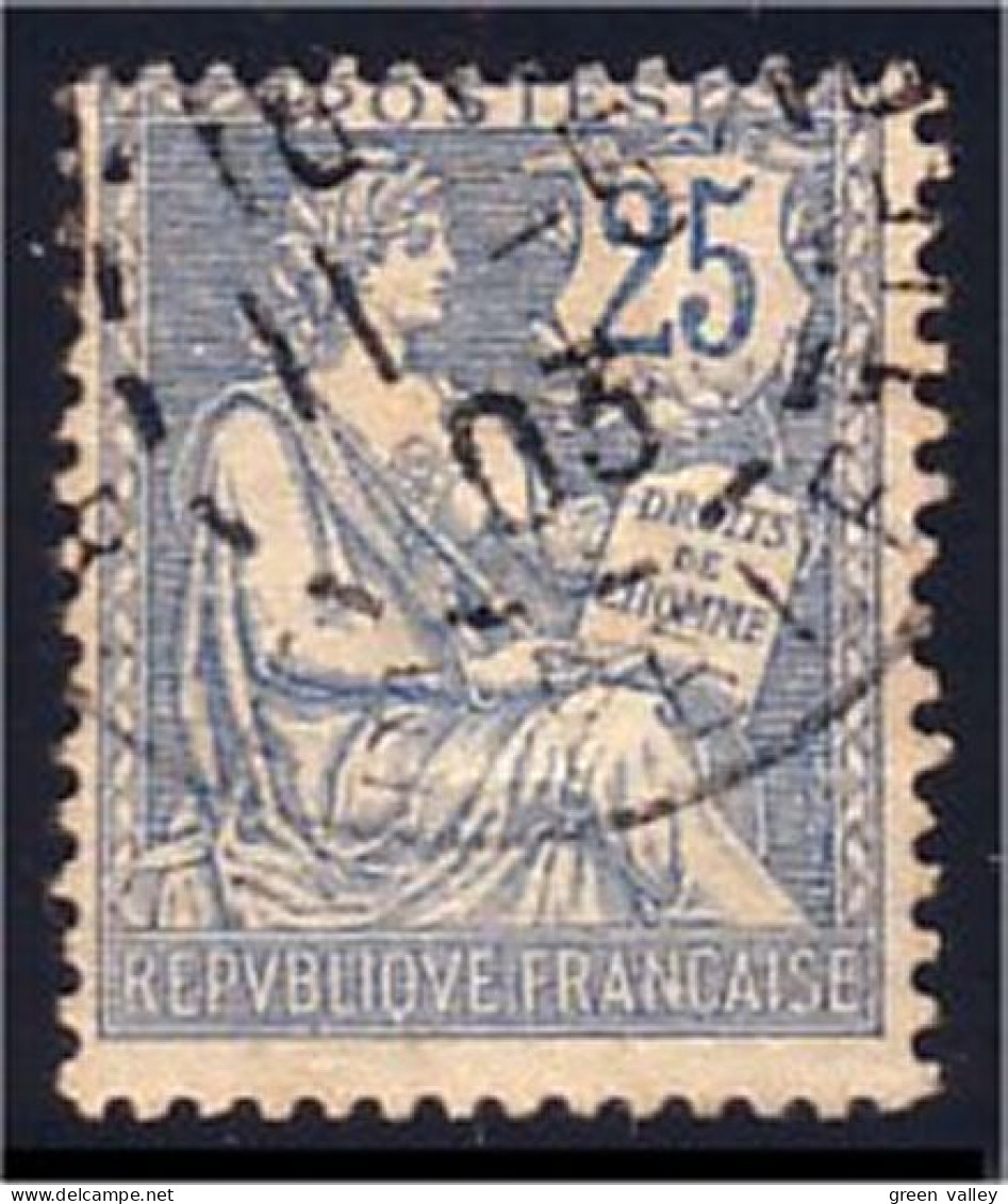 329 France 127 Mouchon 25c Bleu (194) - 1900-02 Mouchon