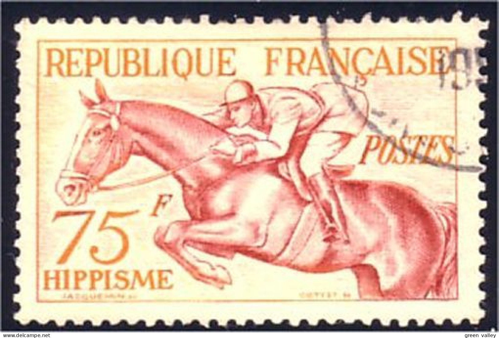 329 France 965 Hippisme 1953 Oblitéré. TTB Cote 15.50 EUR (182) - Cavalli